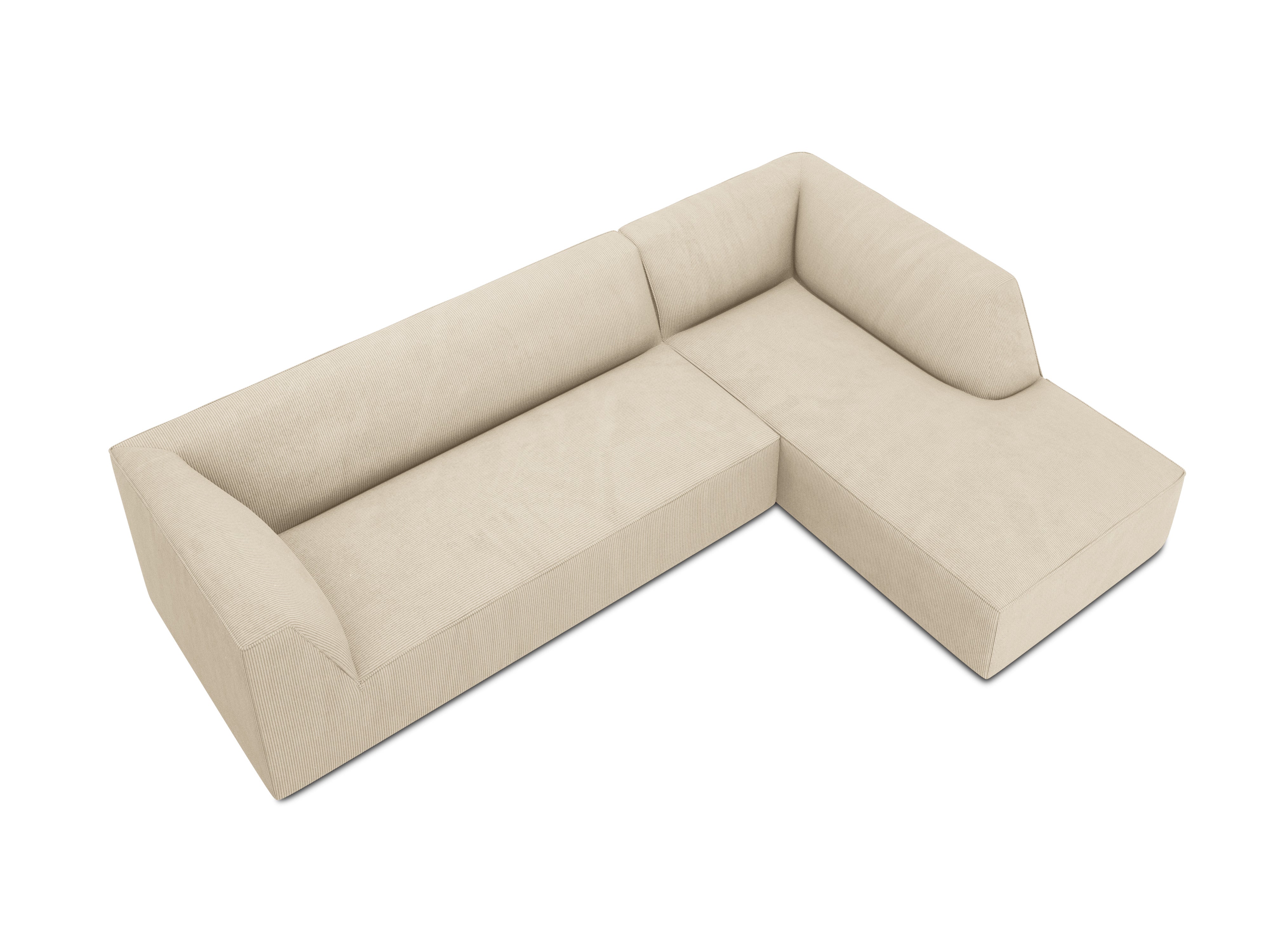 Ecksofa Ruby, 4 Sitze, 273x180cm, Material: Cord