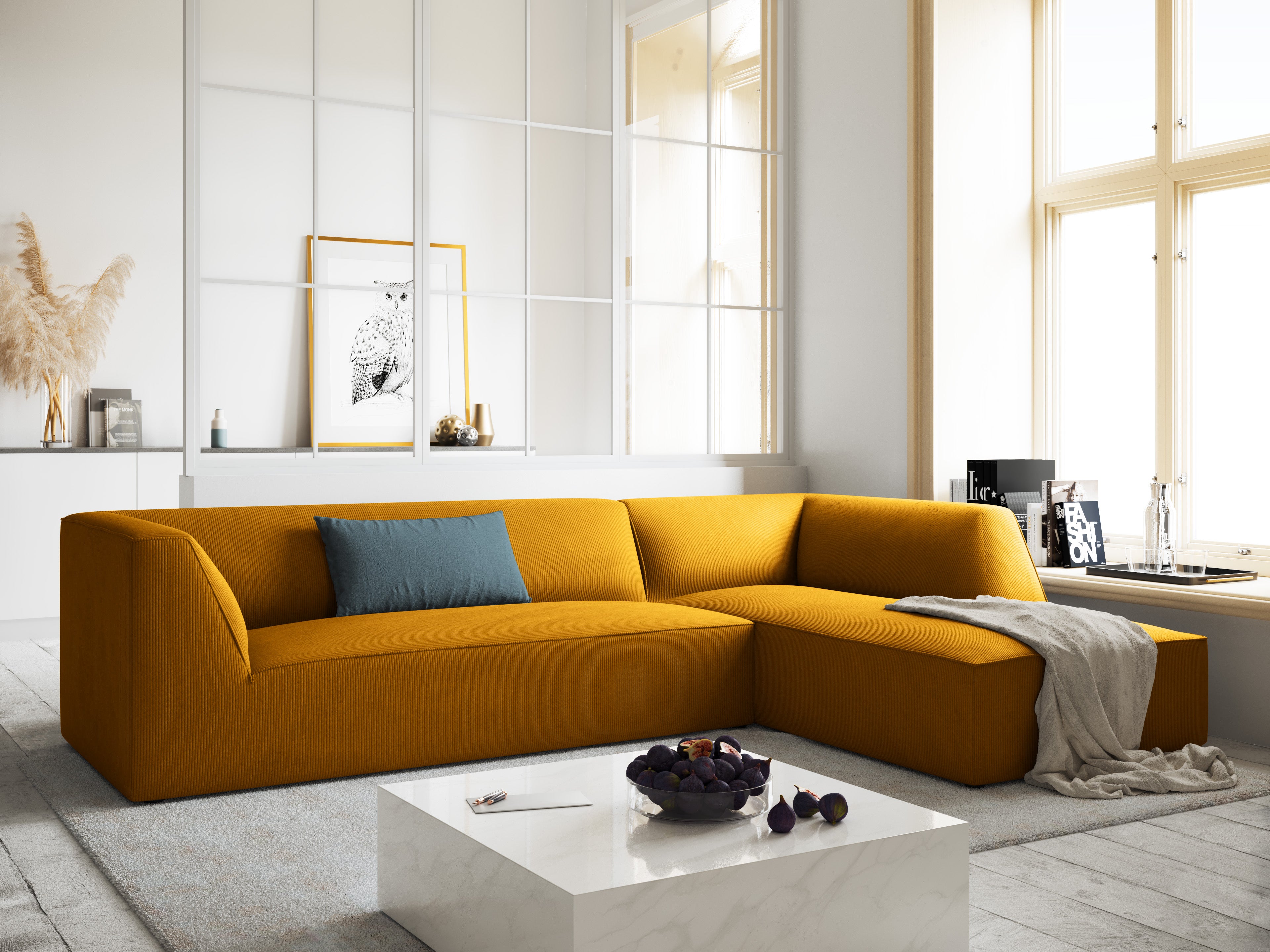 Ecksofa Ruby, 4 Sitze, 273x180cm, Material: Cord
