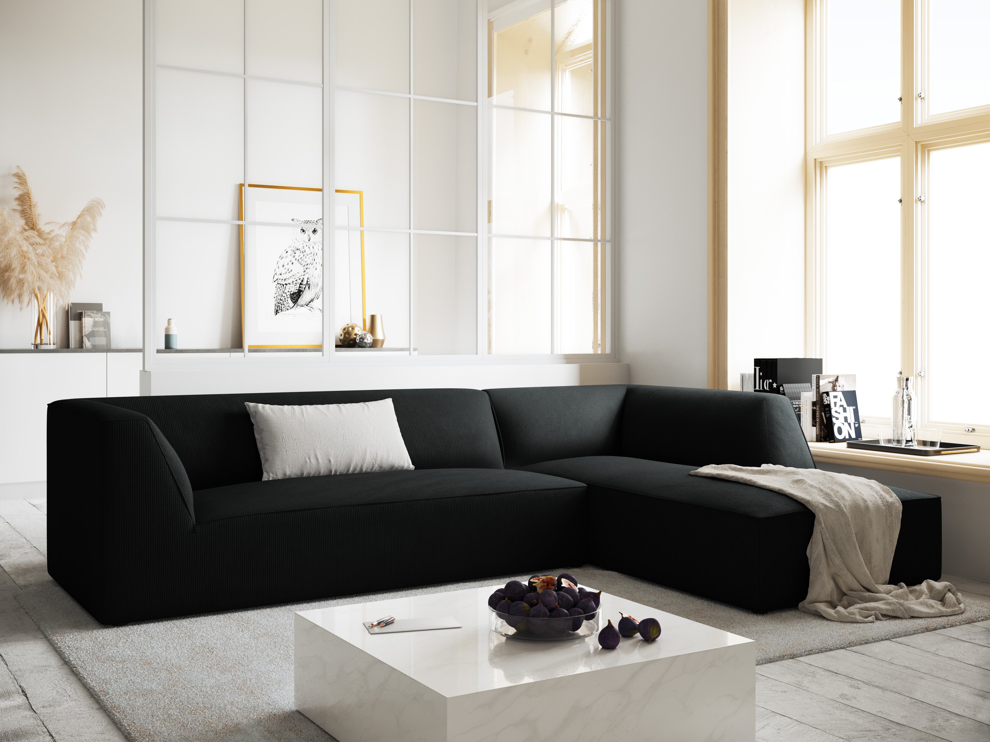 Ecksofa Ruby, 4 Sitze, 273x180cm, Material: Cord