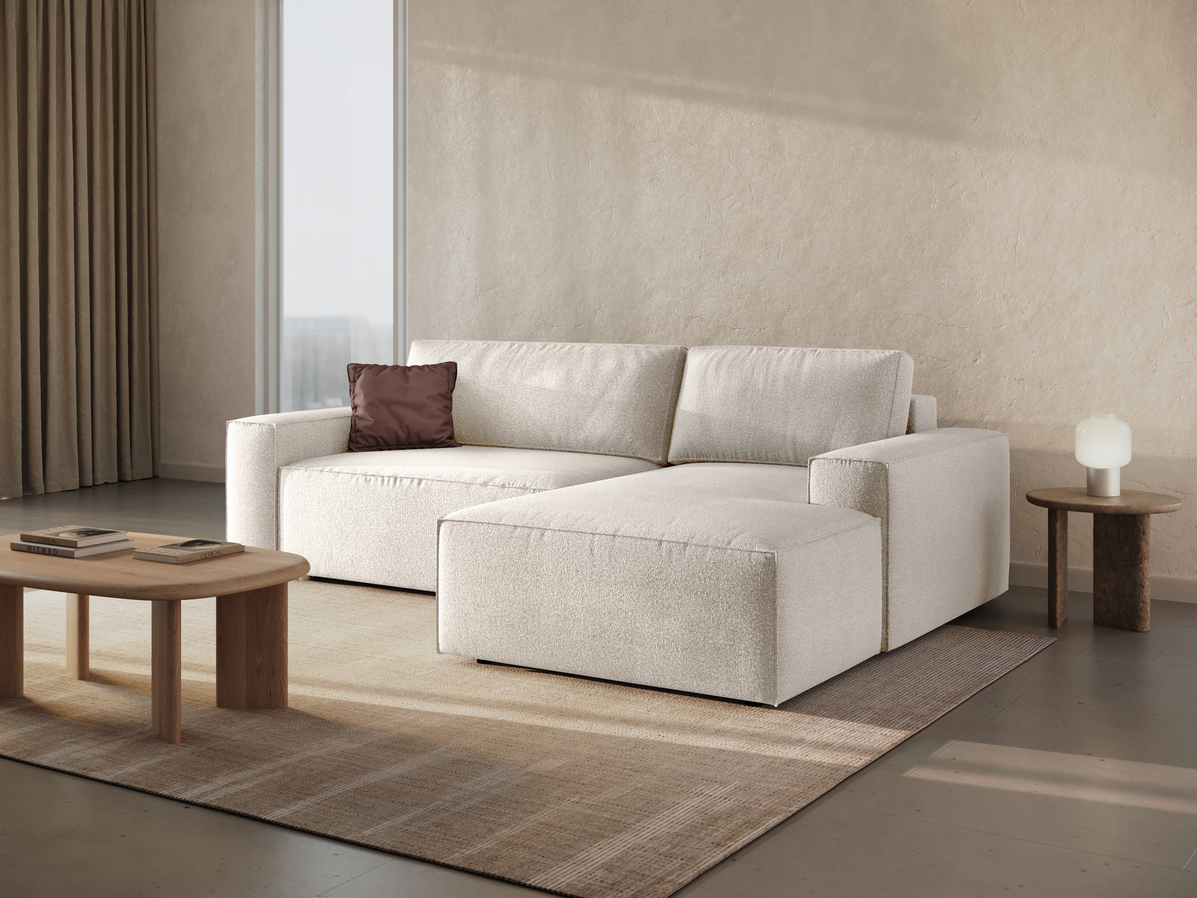 Ecksofa-Set Jodie, Material: Bouclé