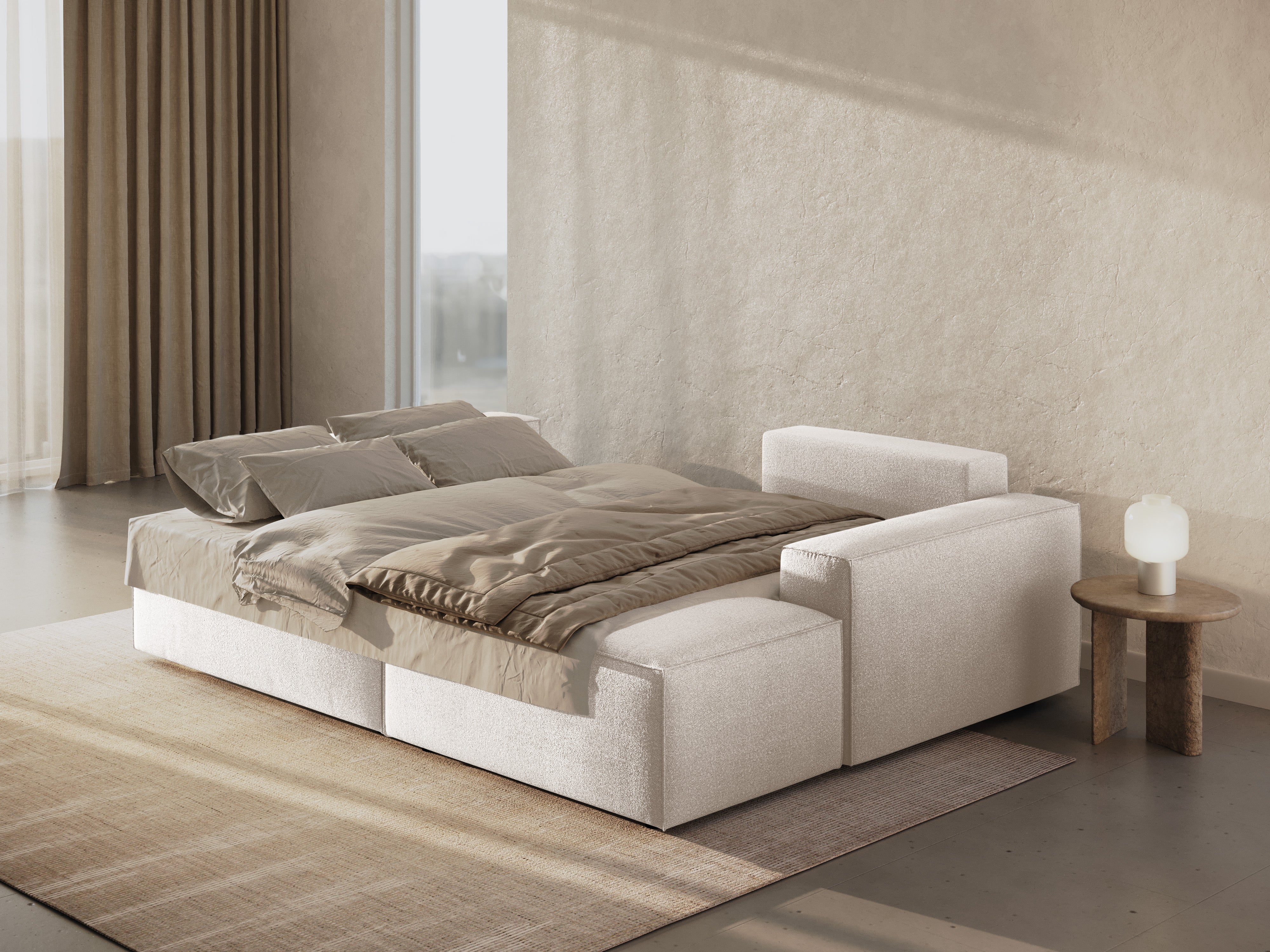 Ecksofa-Set Jodie, Material: Bouclé