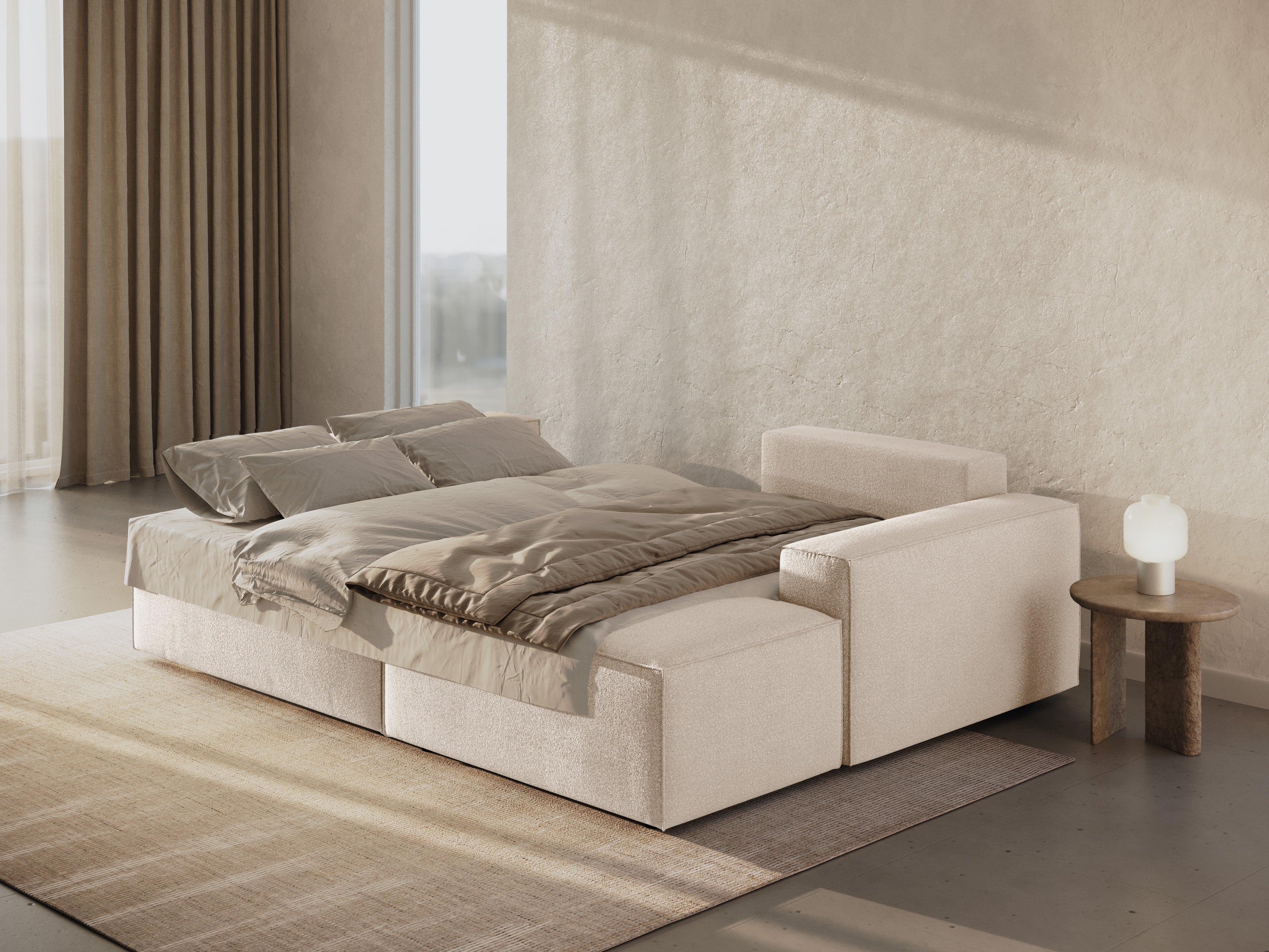 Ecksofa-Set Jodie, Material: Bouclé