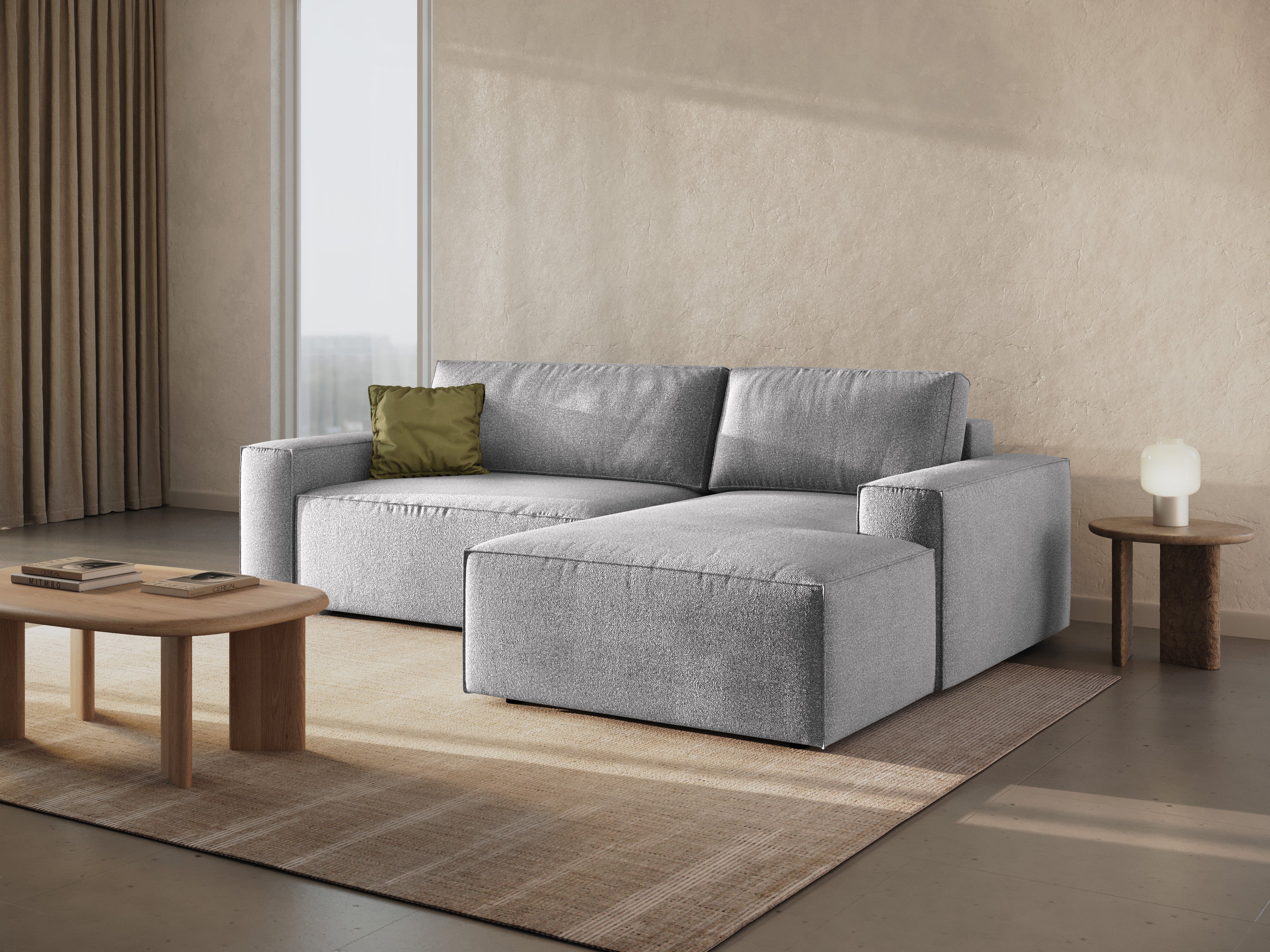 Ecksofa-Set Jodie, Material: Bouclé