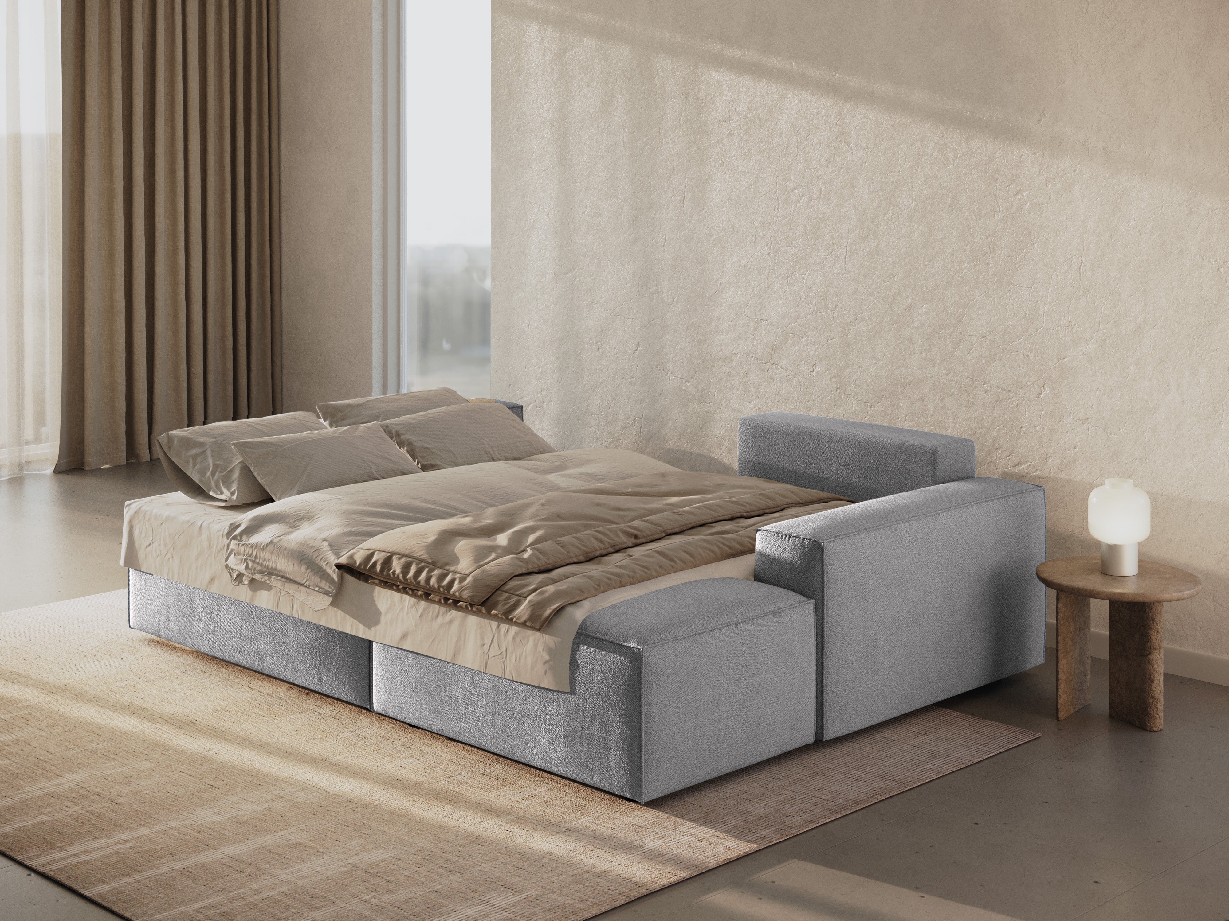 Ecksofa-Set Jodie, Material: Bouclé