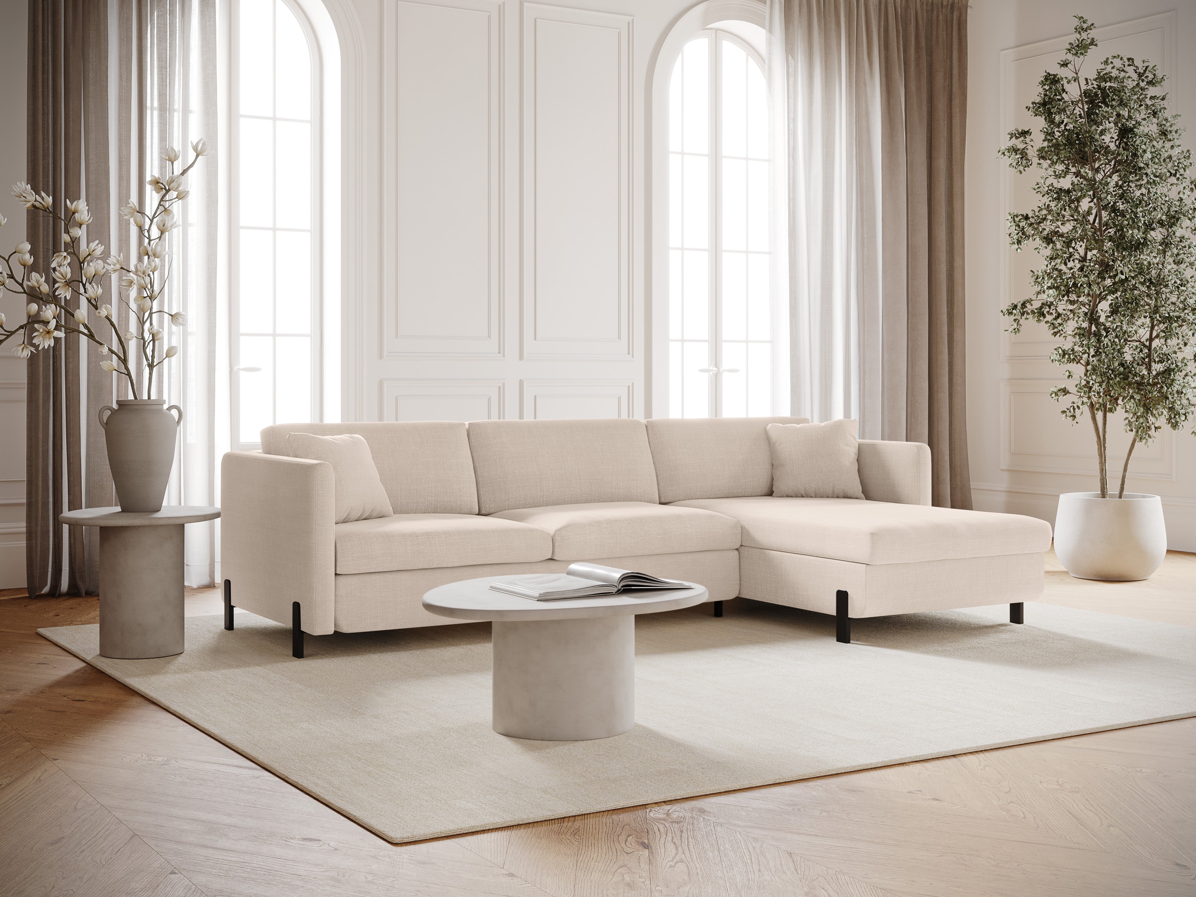 Ecksofa Gloria 280x170cm, Material: Strukturstoff
