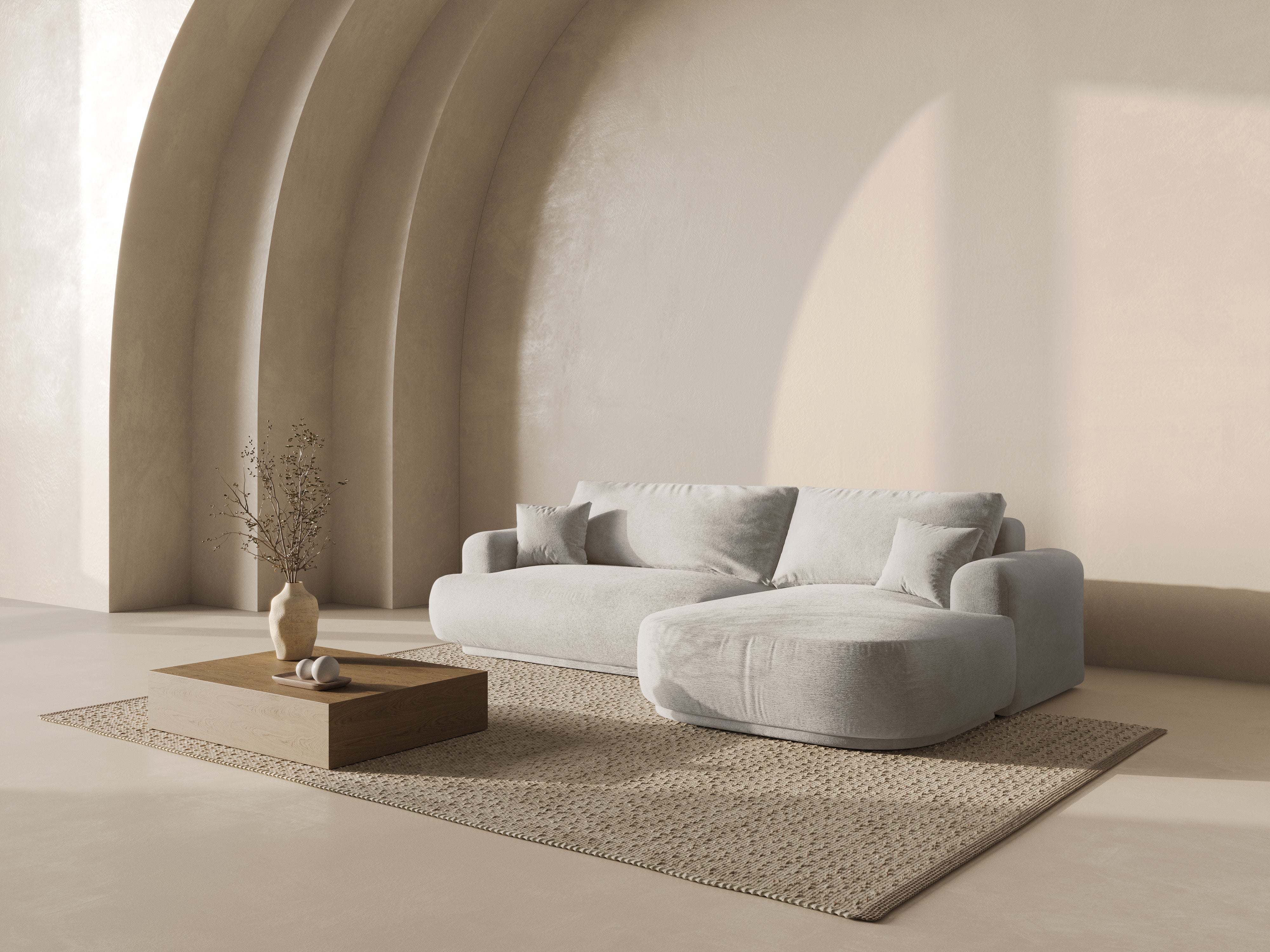 Ecksofa Ella 271x174cm, Material: Strukturstoff