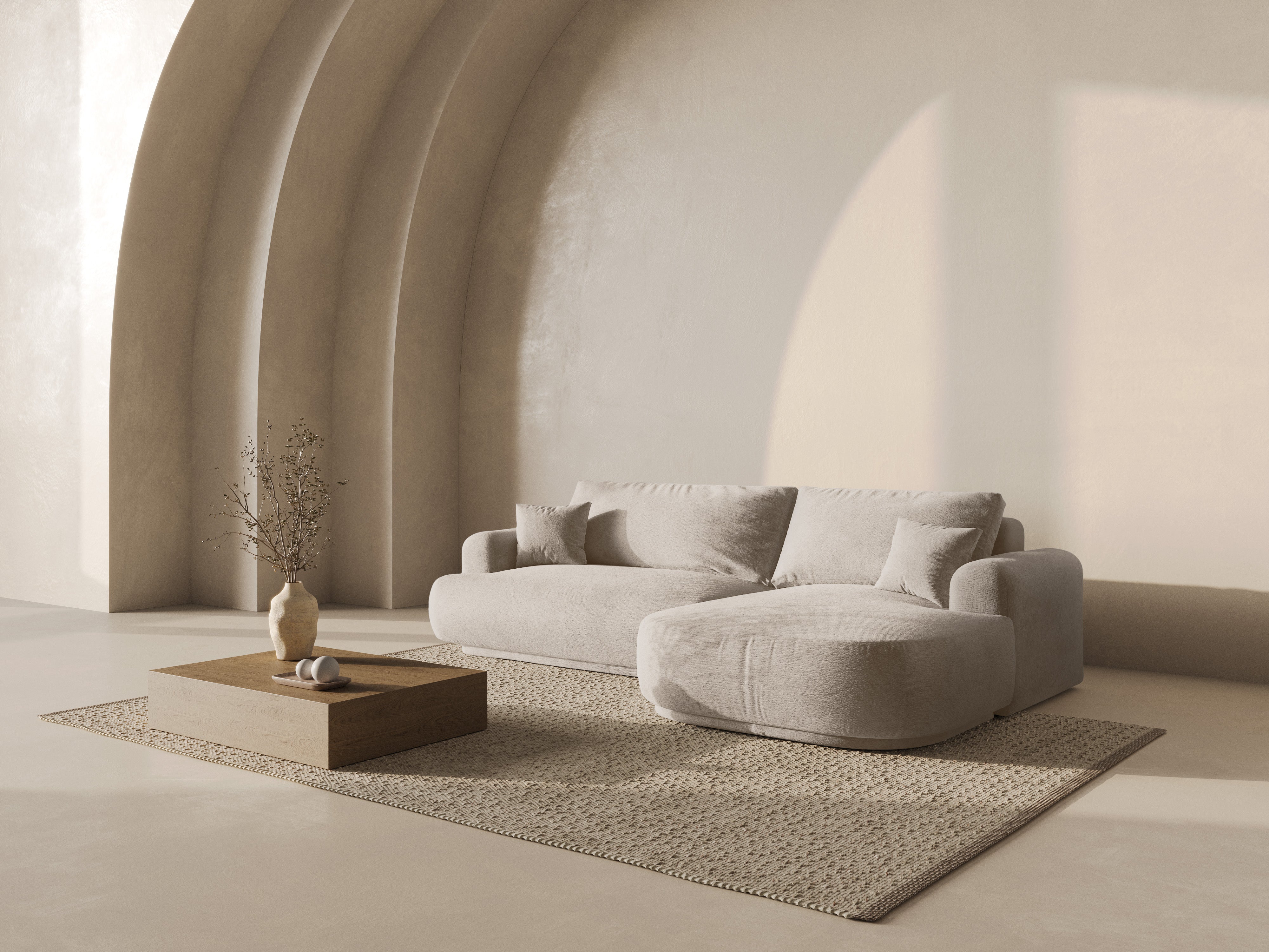 Ecksofa Ella 271x174cm, Material: Strukturstoff