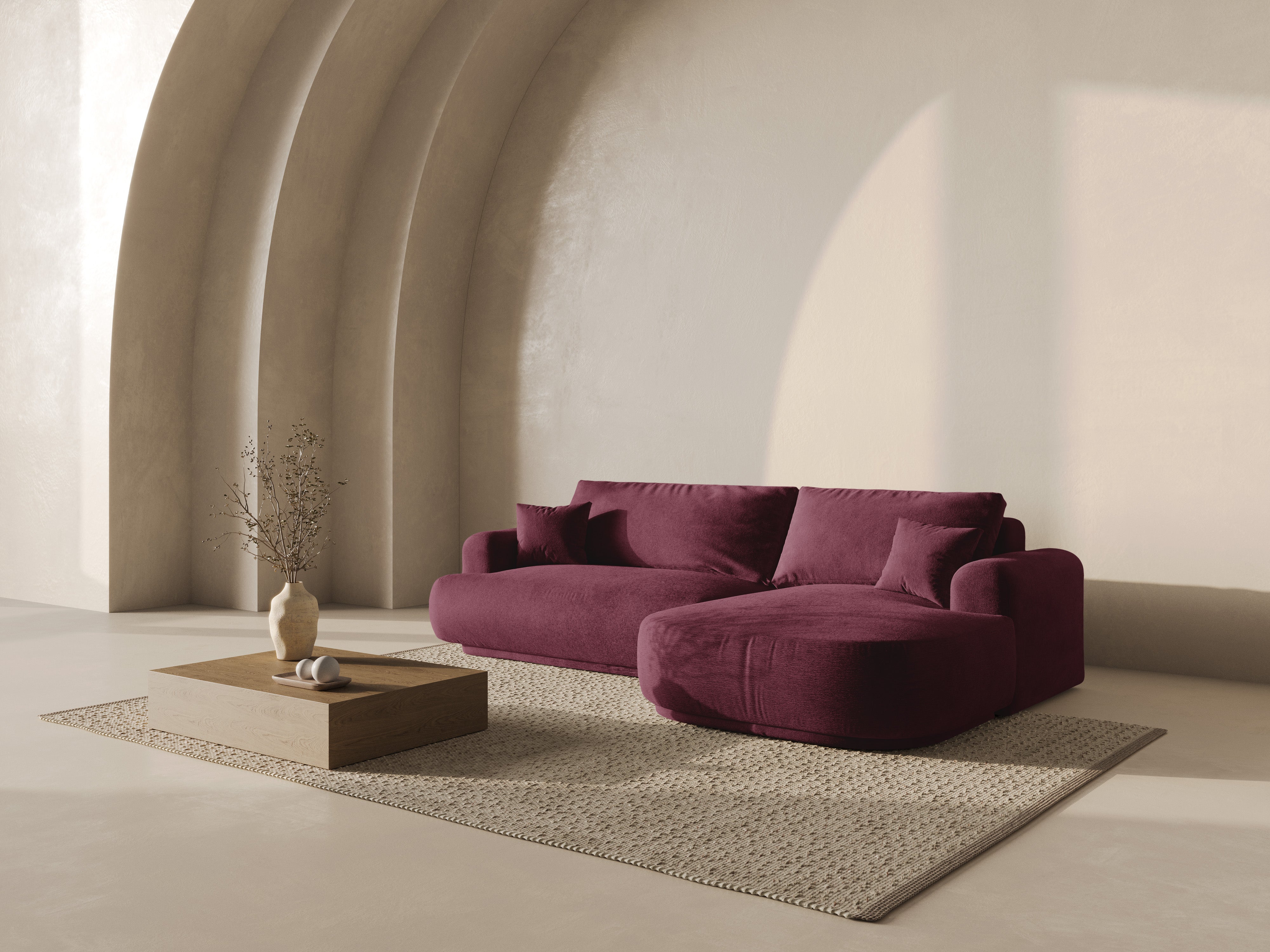 Ecksofa Ella 271x174cm, Material: Strukturstoff