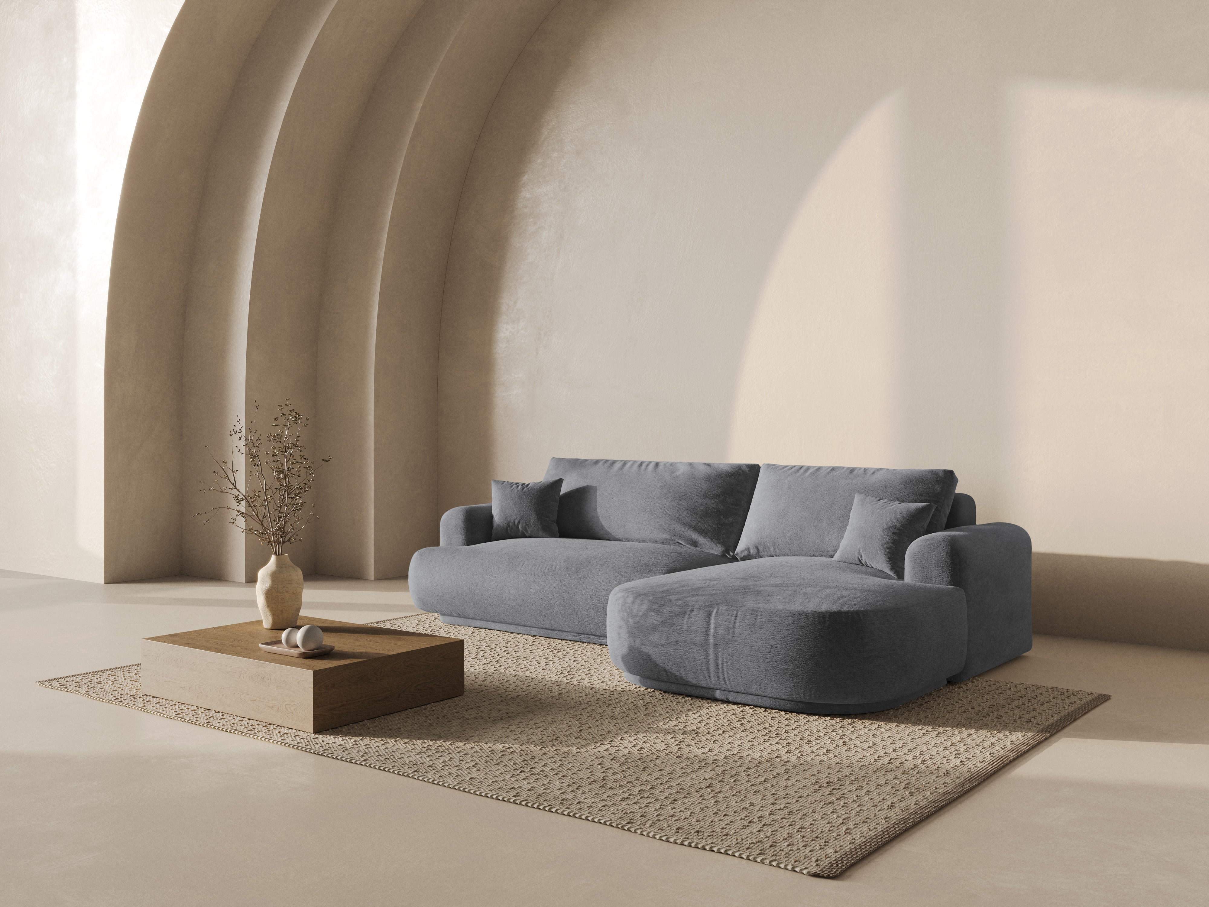 Ecksofa Ella 271x174cm, Material: Strukturstoff