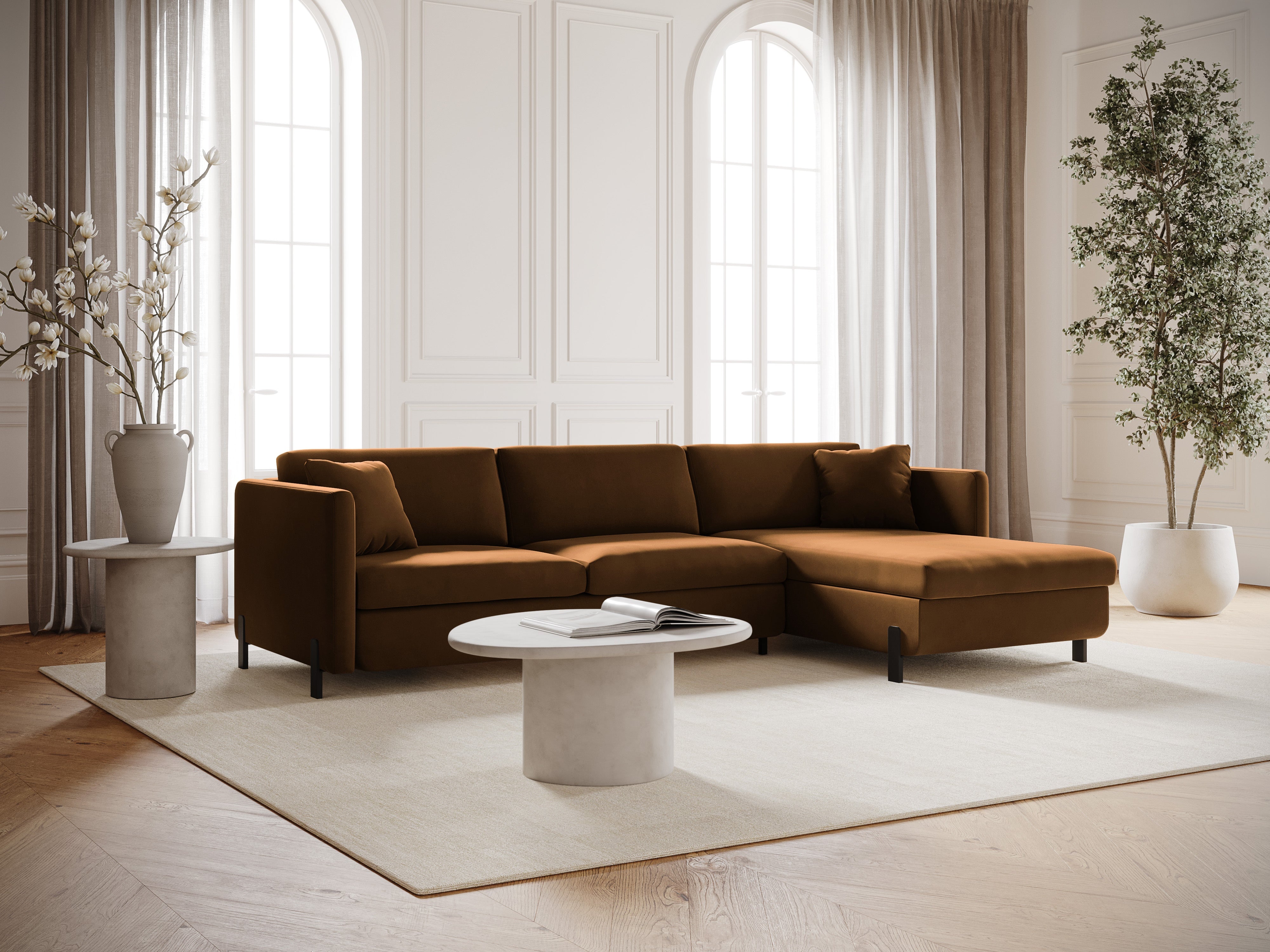 Ecksofa Gloria 280x170cm, Material: Samt