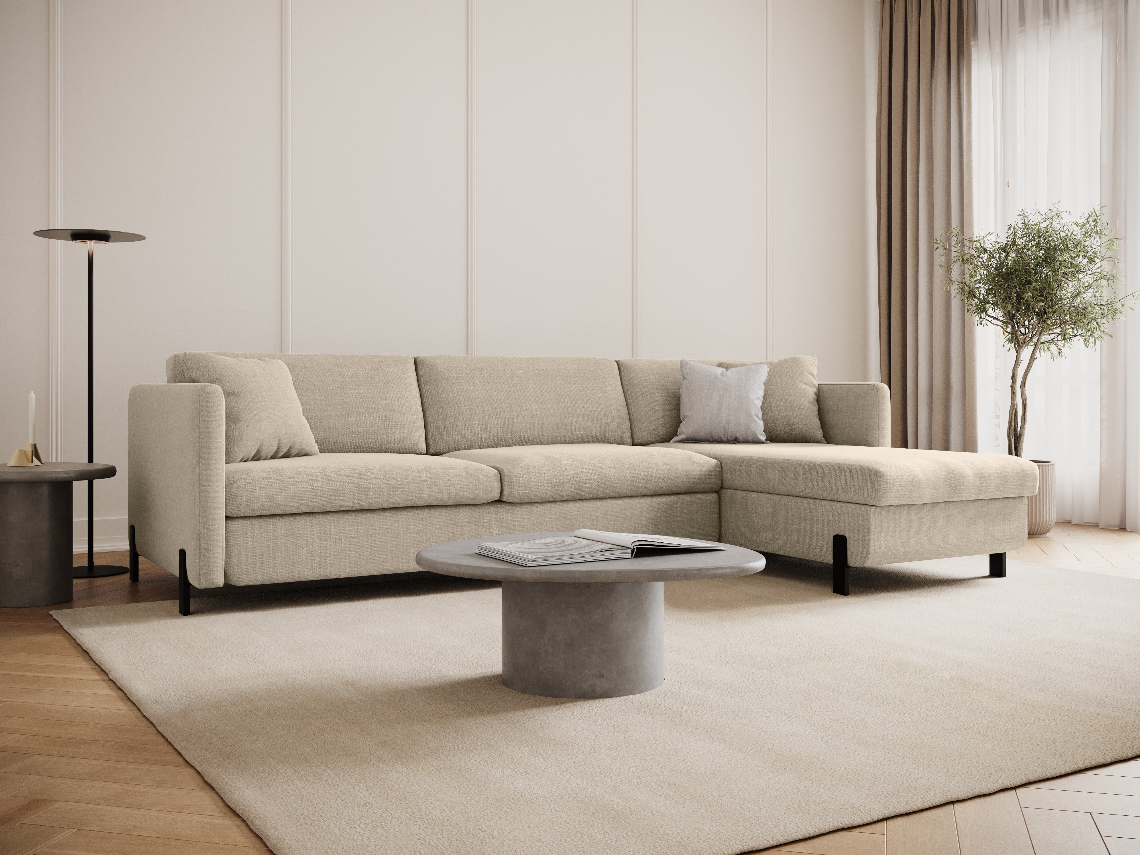 Ecksofa Gloria 260x170cm, Material: Strukturstoff