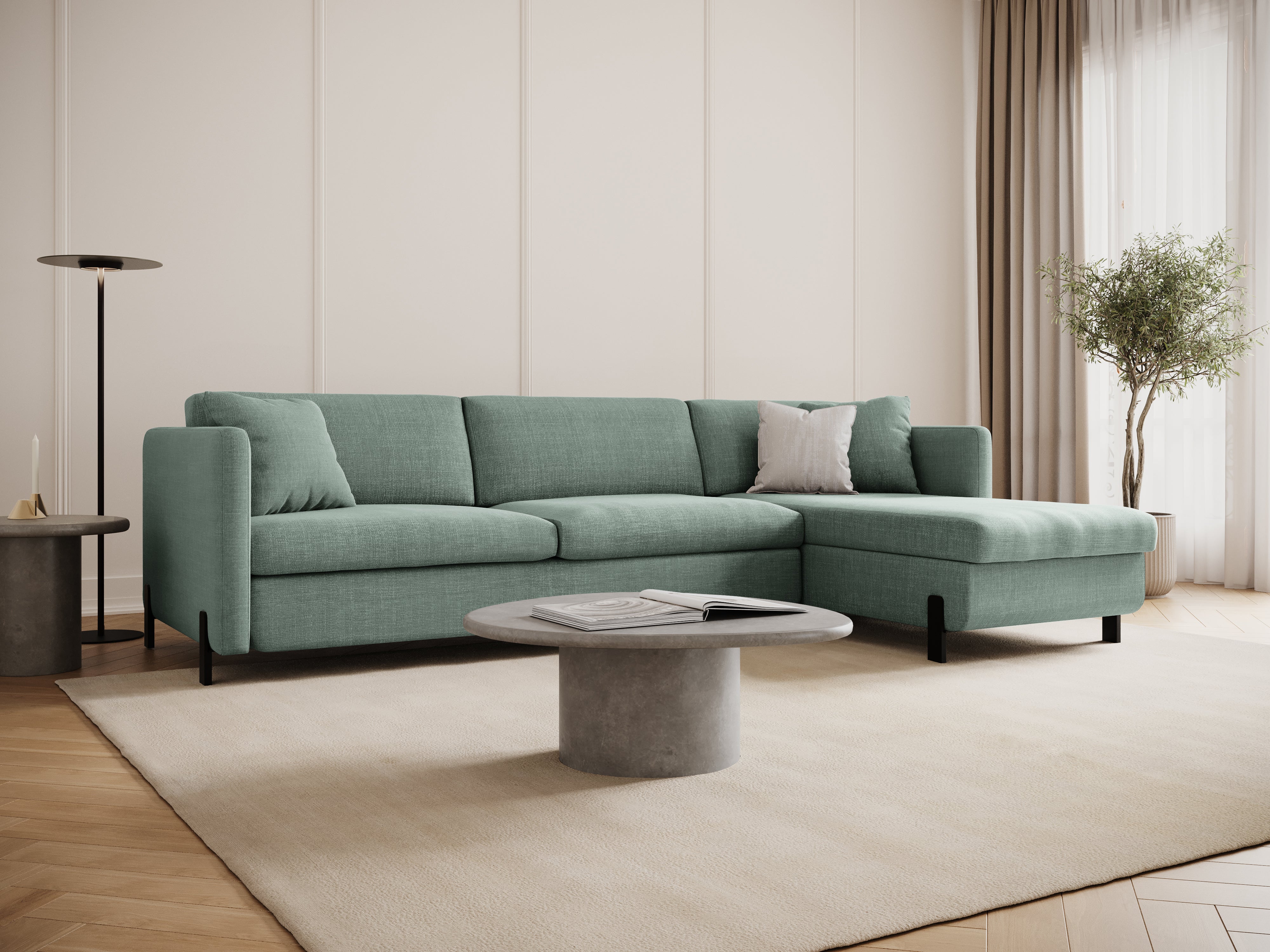 Ecksofa Gloria 260x170cm, Material: Strukturstoff