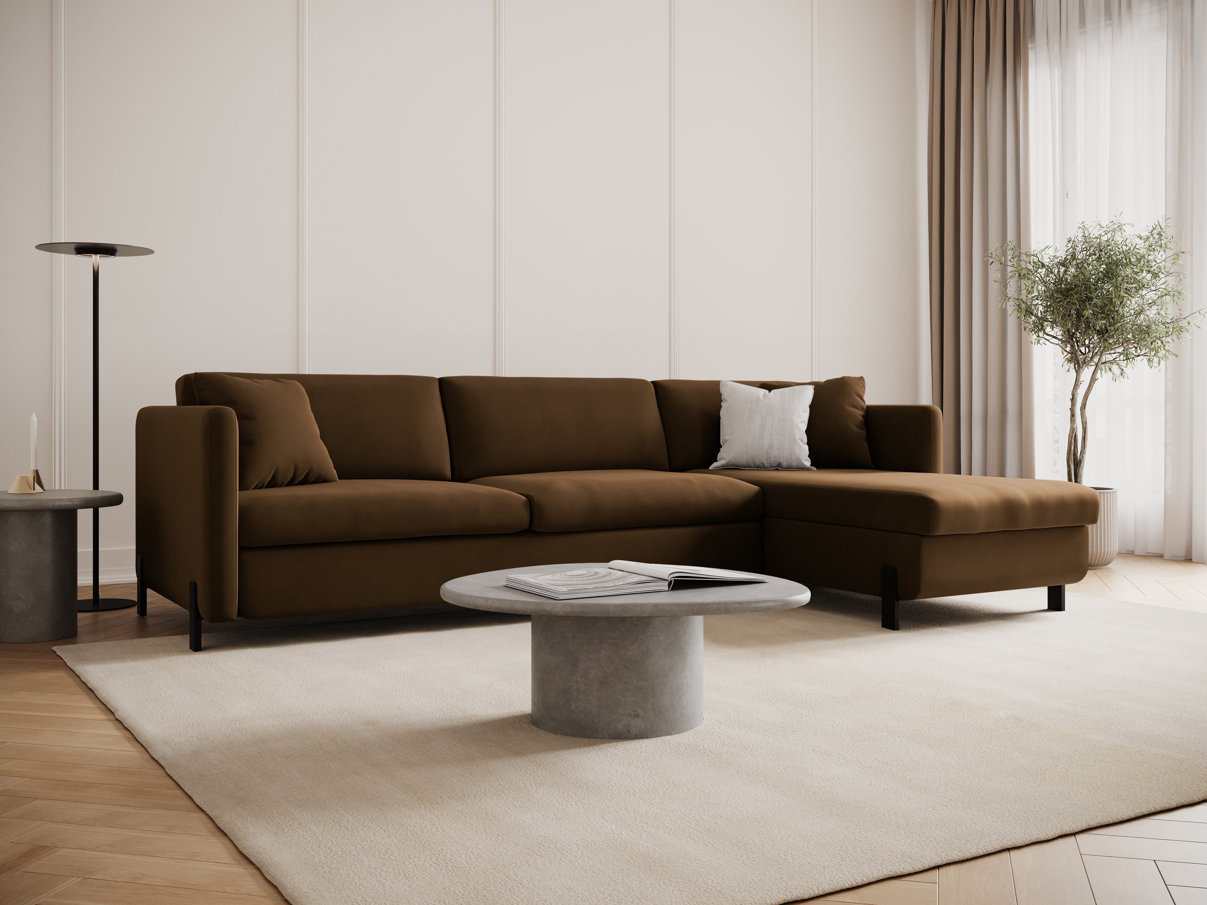 Ecksofa Gloria 260x170cm, Material: Samt