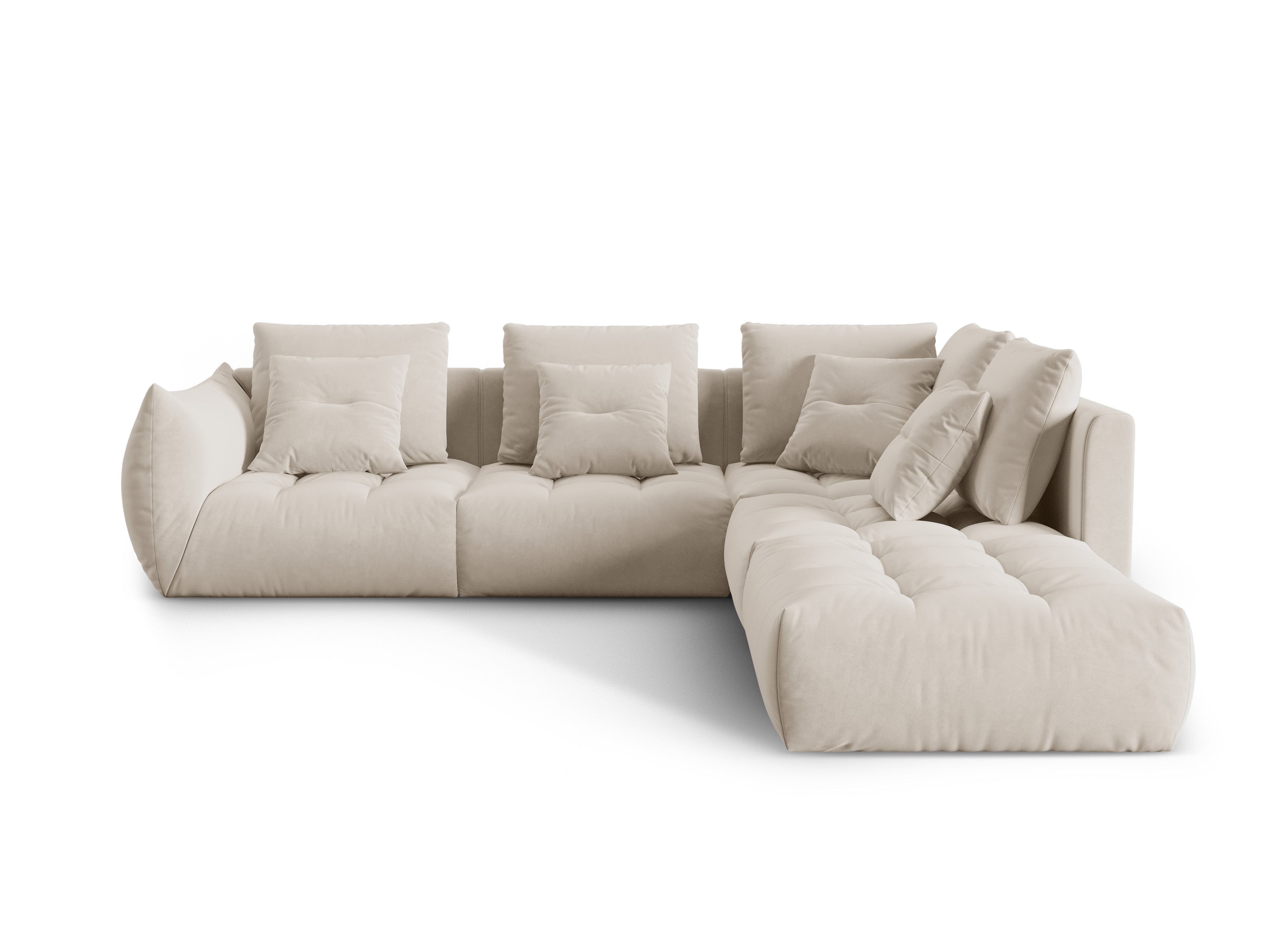 Bloom Ecksofa, 316x310 cm, Material: Samt