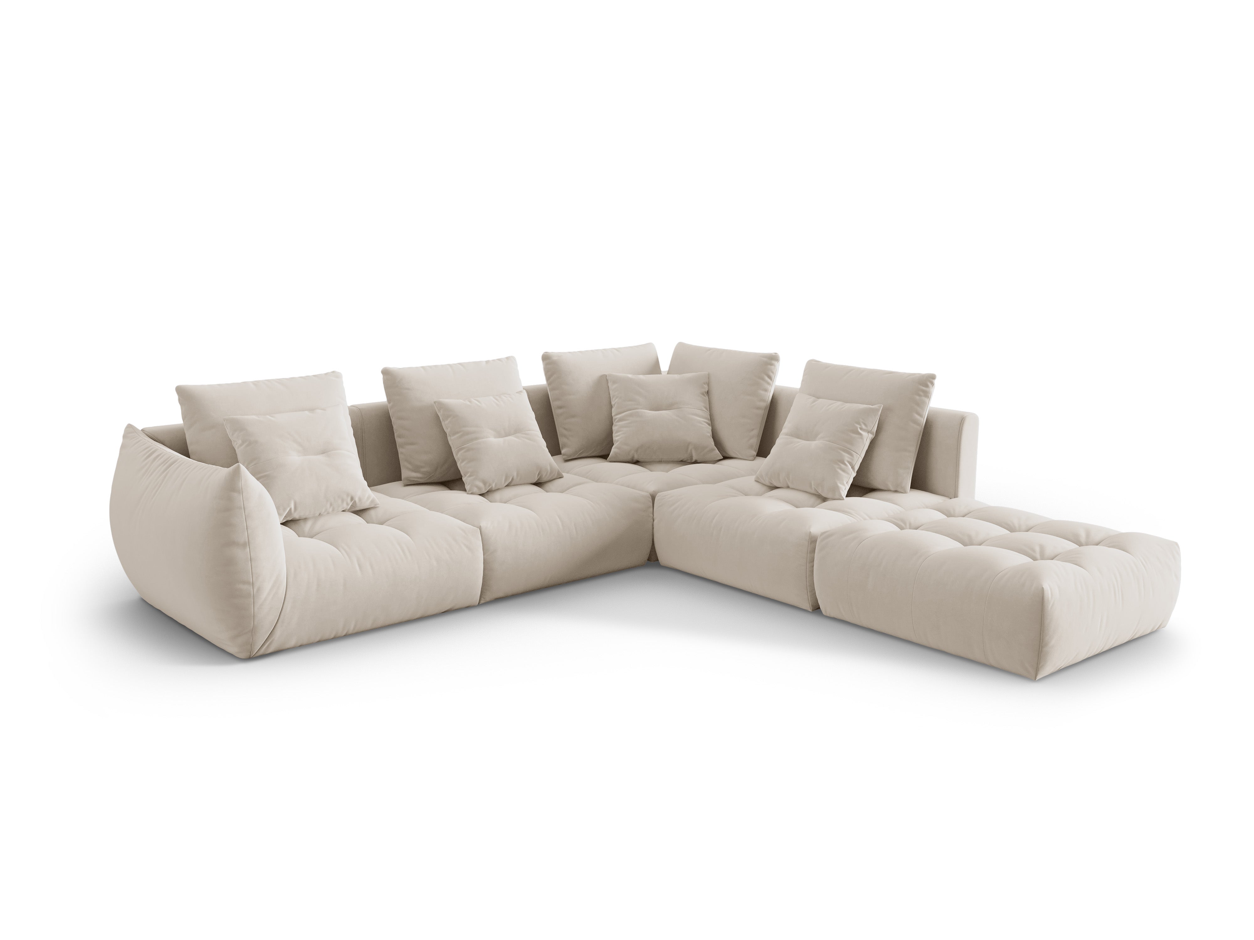 Bloom Ecksofa, 316x310 cm, Material: Samt
