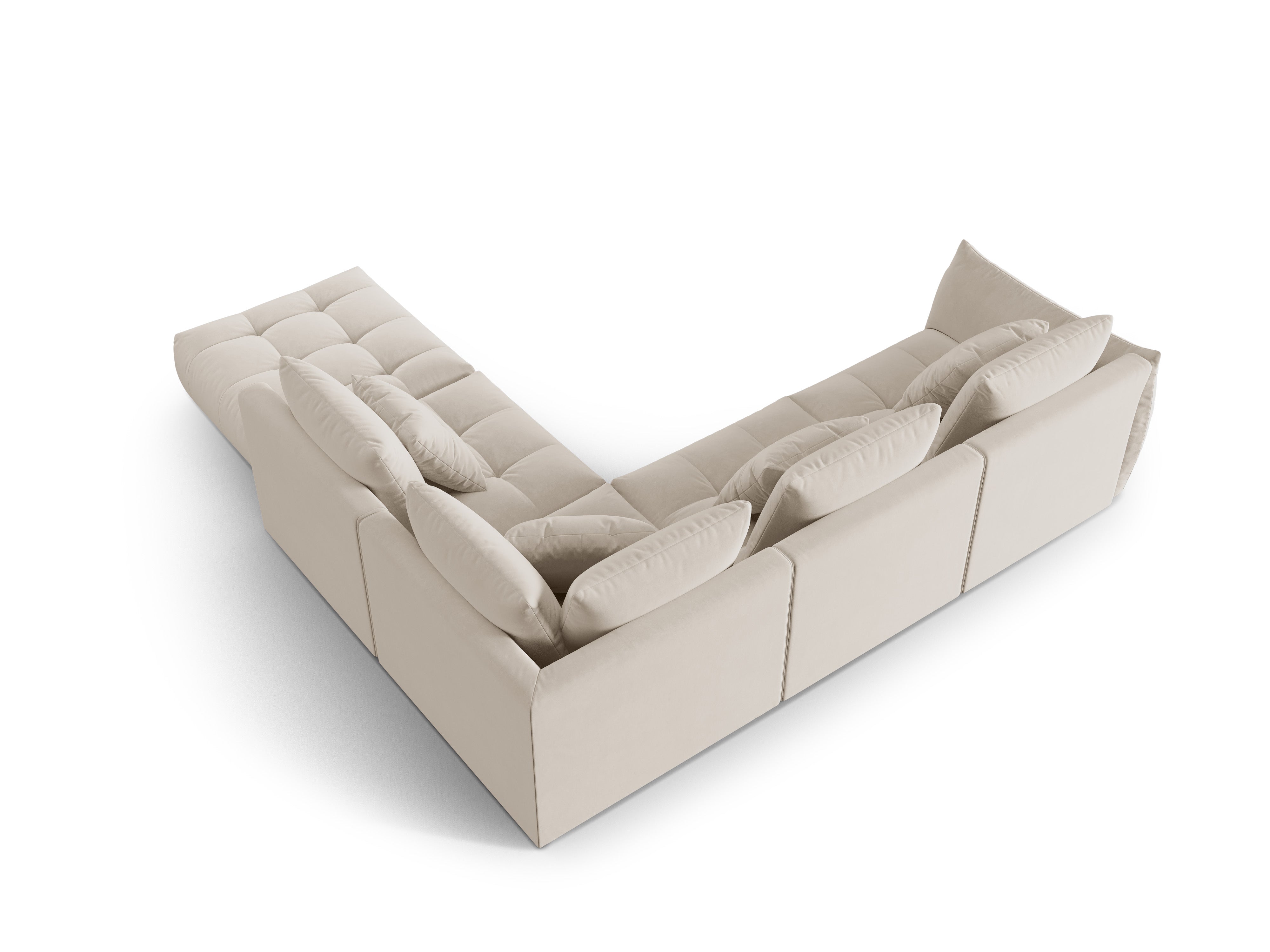 Bloom Ecksofa, 316x310 cm, Material: Samt