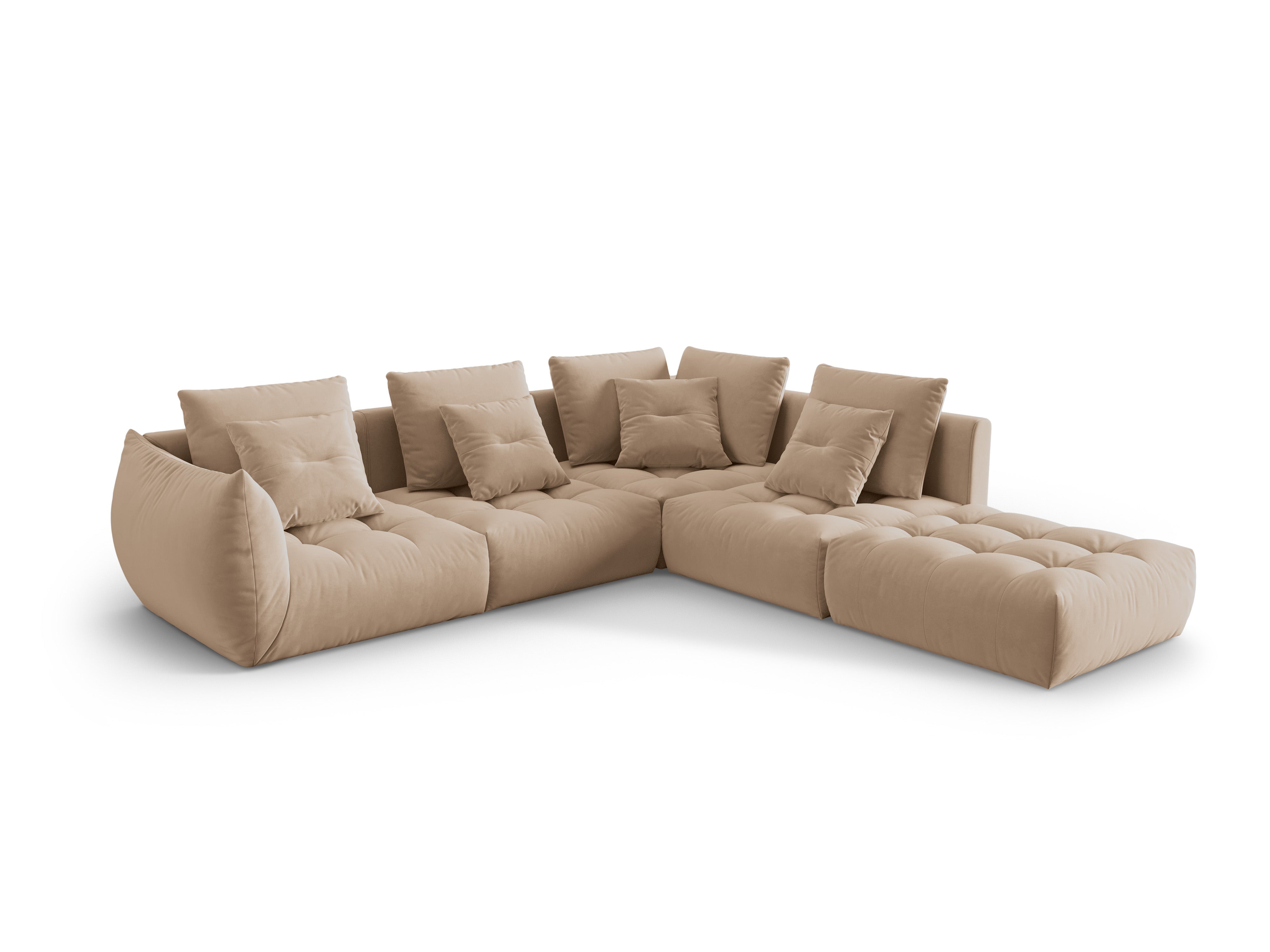 Bloom Ecksofa, 316x310 cm, Material: Samt