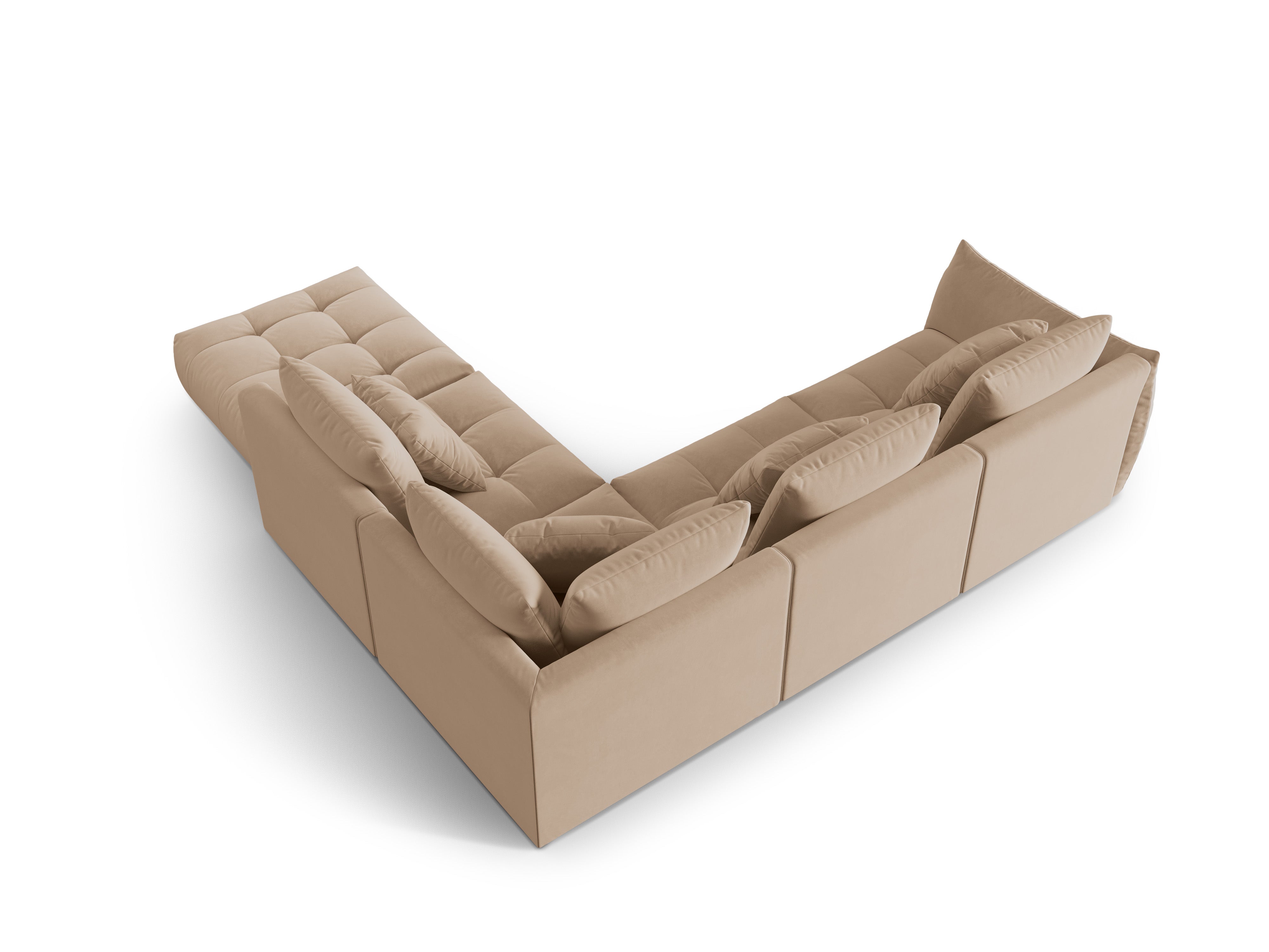 Bloom Ecksofa, 316x310 cm, Material: Samt
