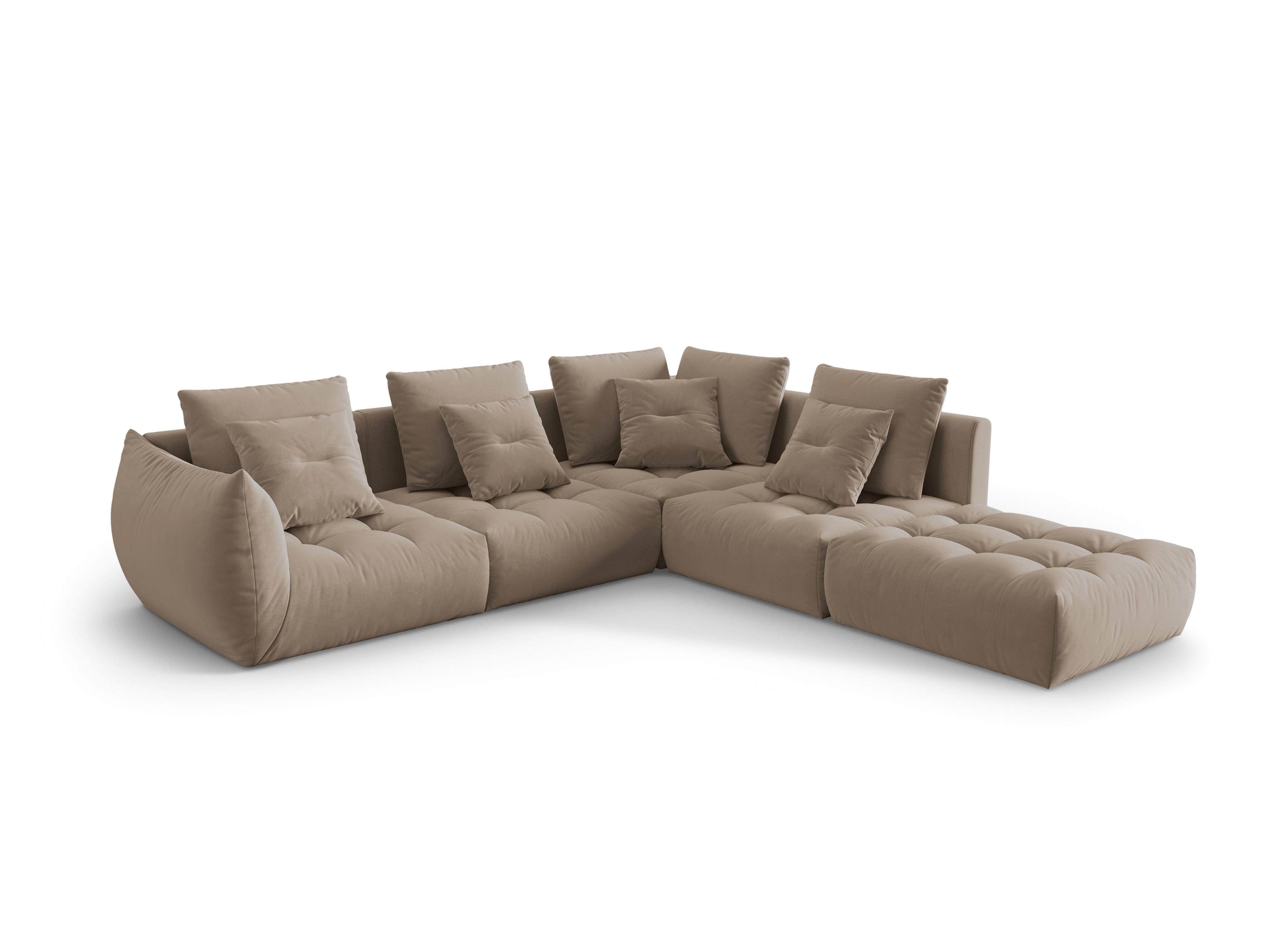 Bloom Ecksofa, 316x310 cm, Material: Samt