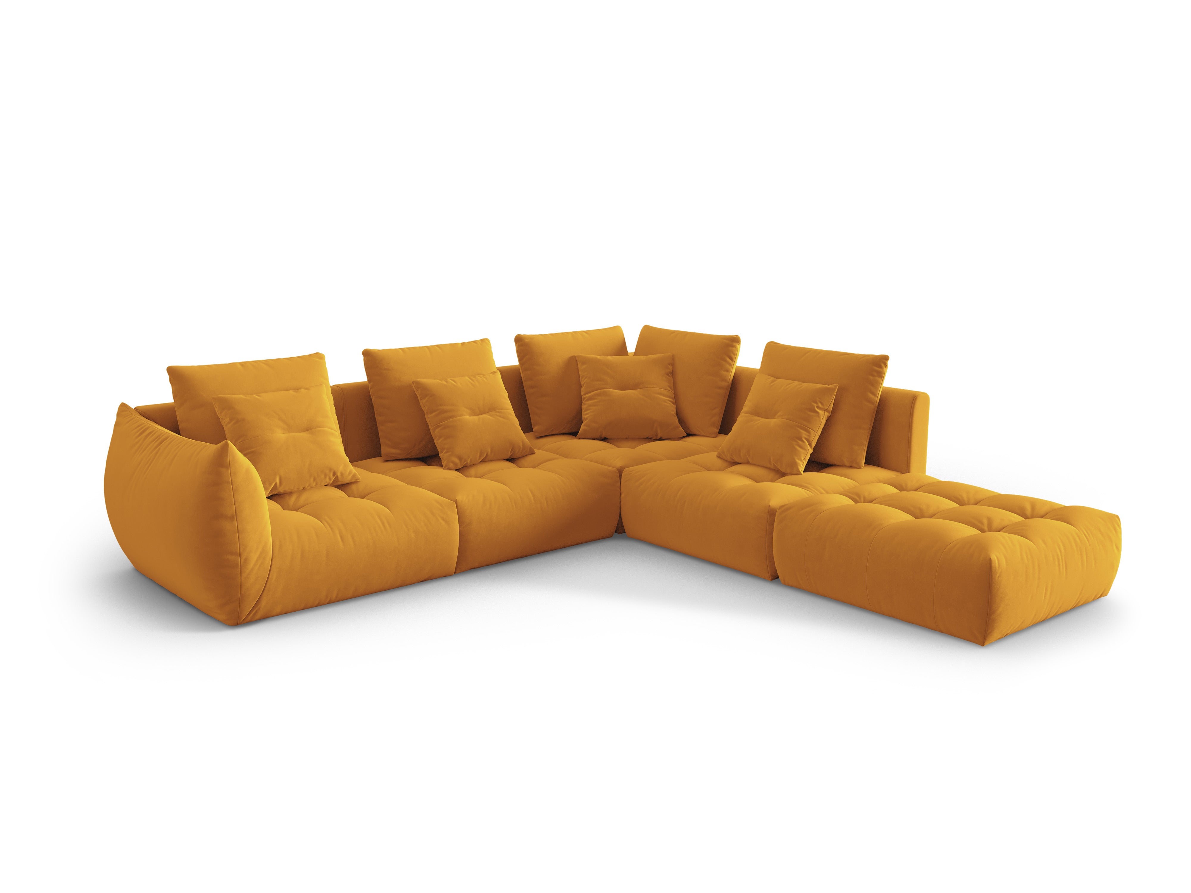 Bloom Ecksofa, 316x310 cm, Material: Samt