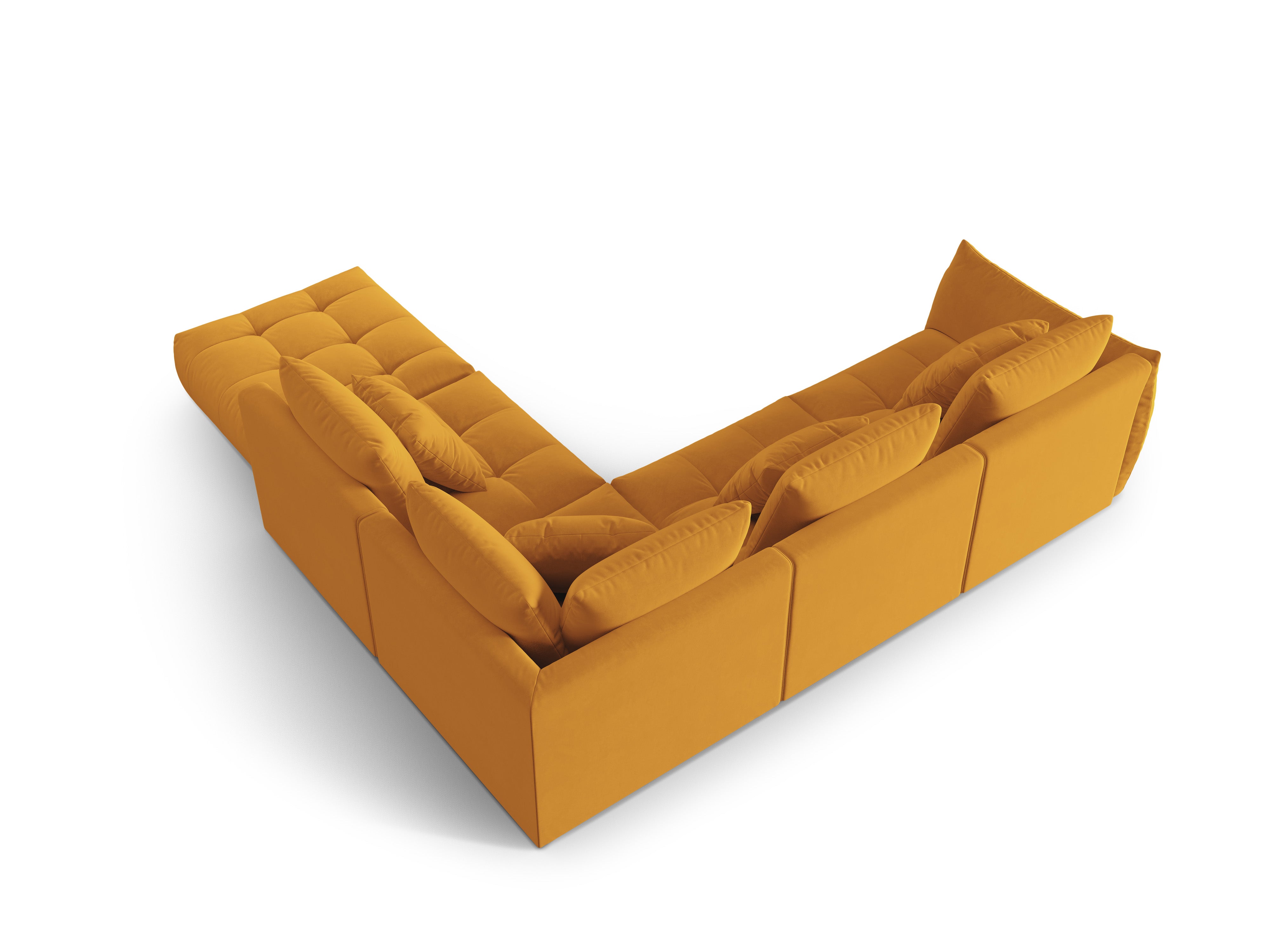 Bloom Ecksofa, 316x310 cm, Material: Samt