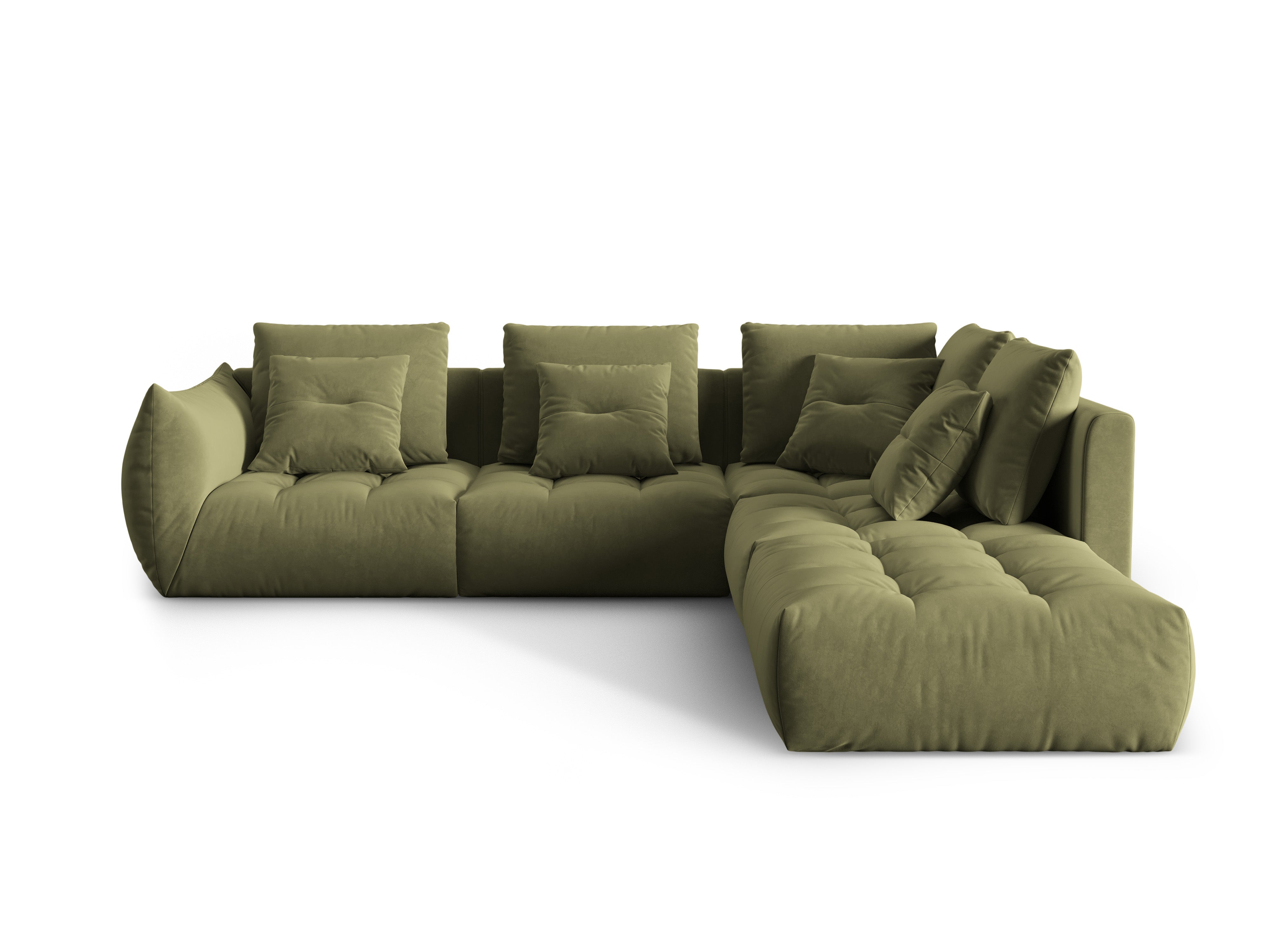 Bloom Ecksofa, 316x310 cm, Material: Samt