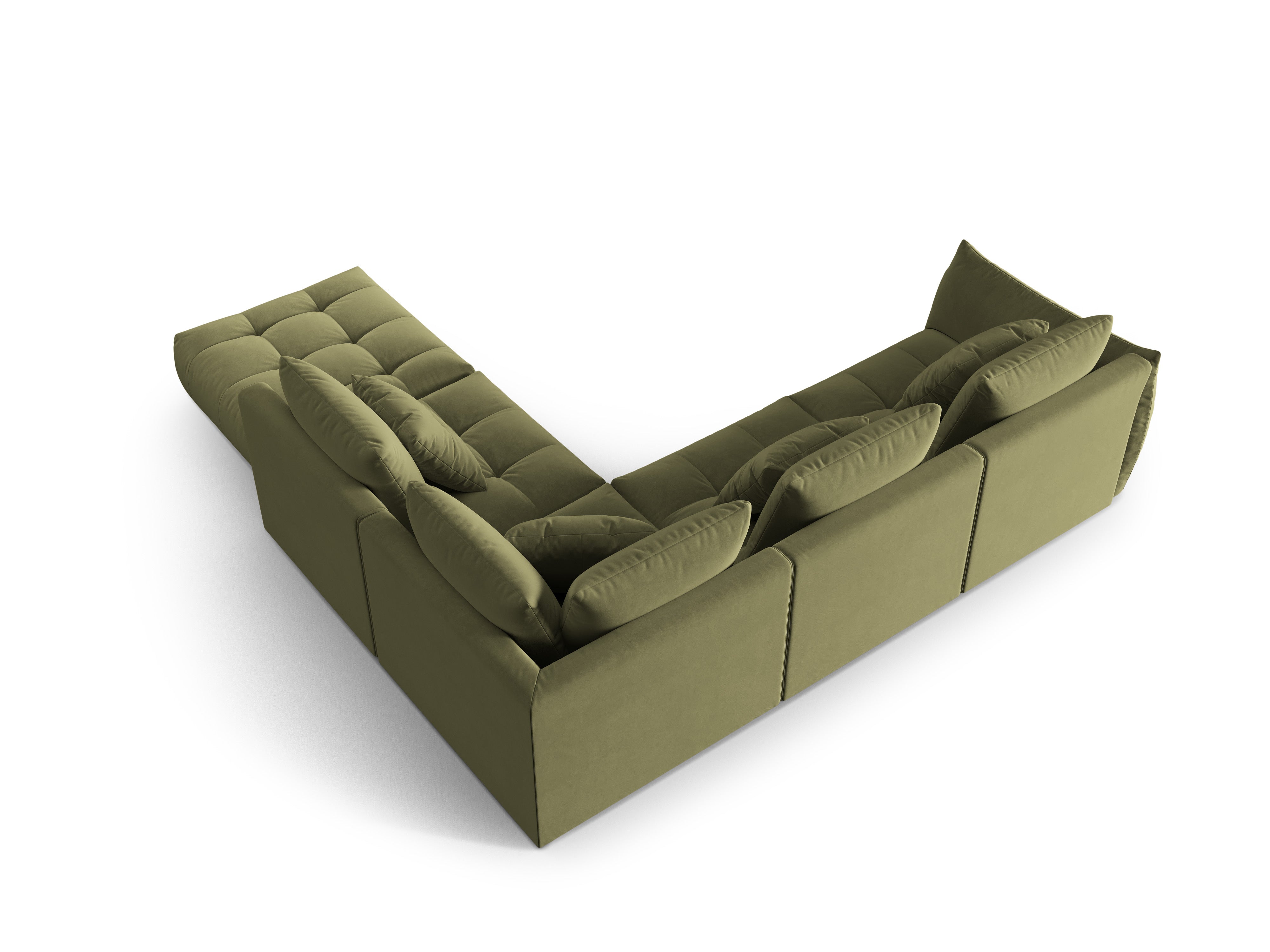 Bloom Ecksofa, 316x310 cm, Material: Samt