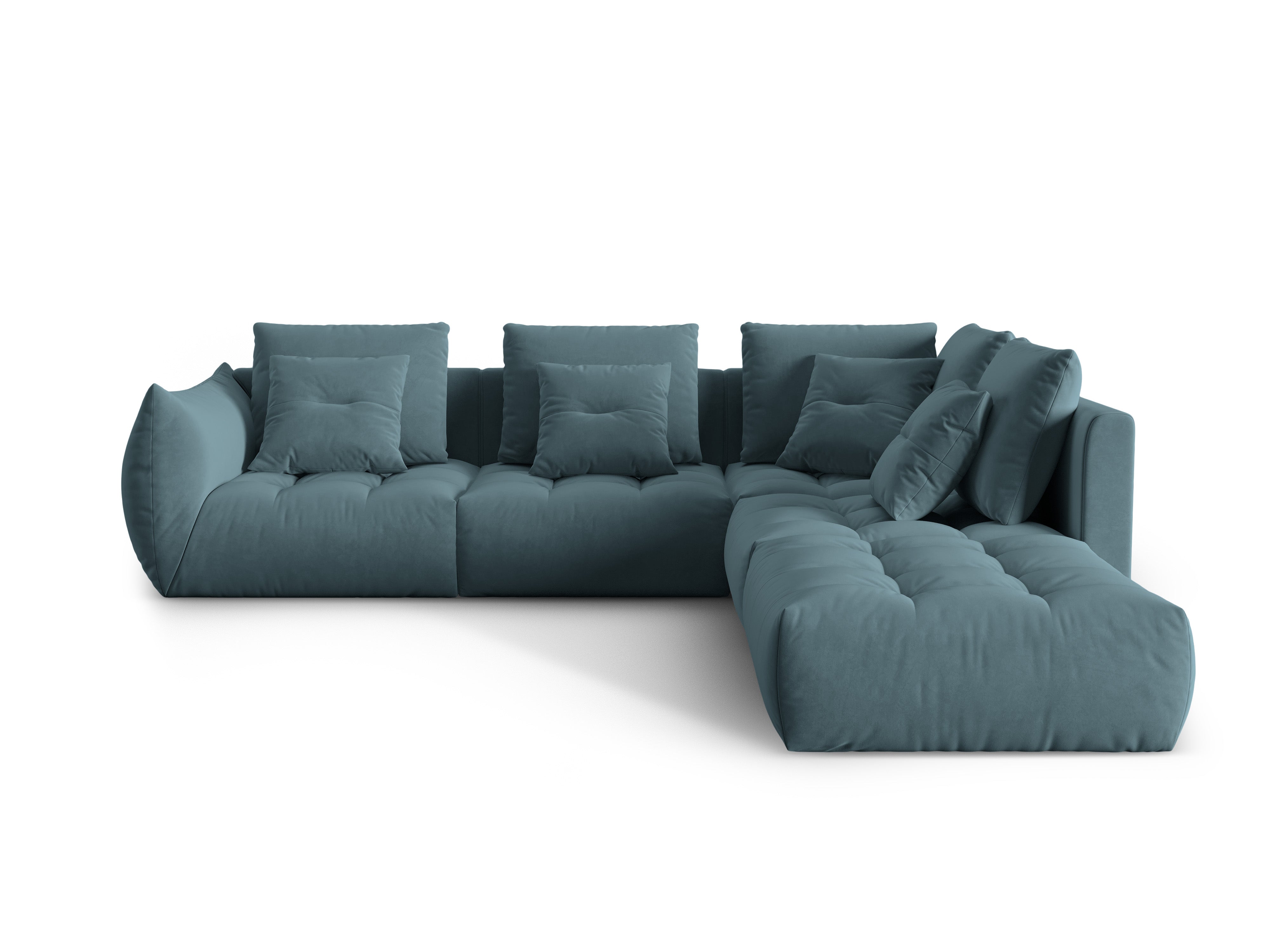 Bloom Ecksofa, 316x310 cm, Material: Samt