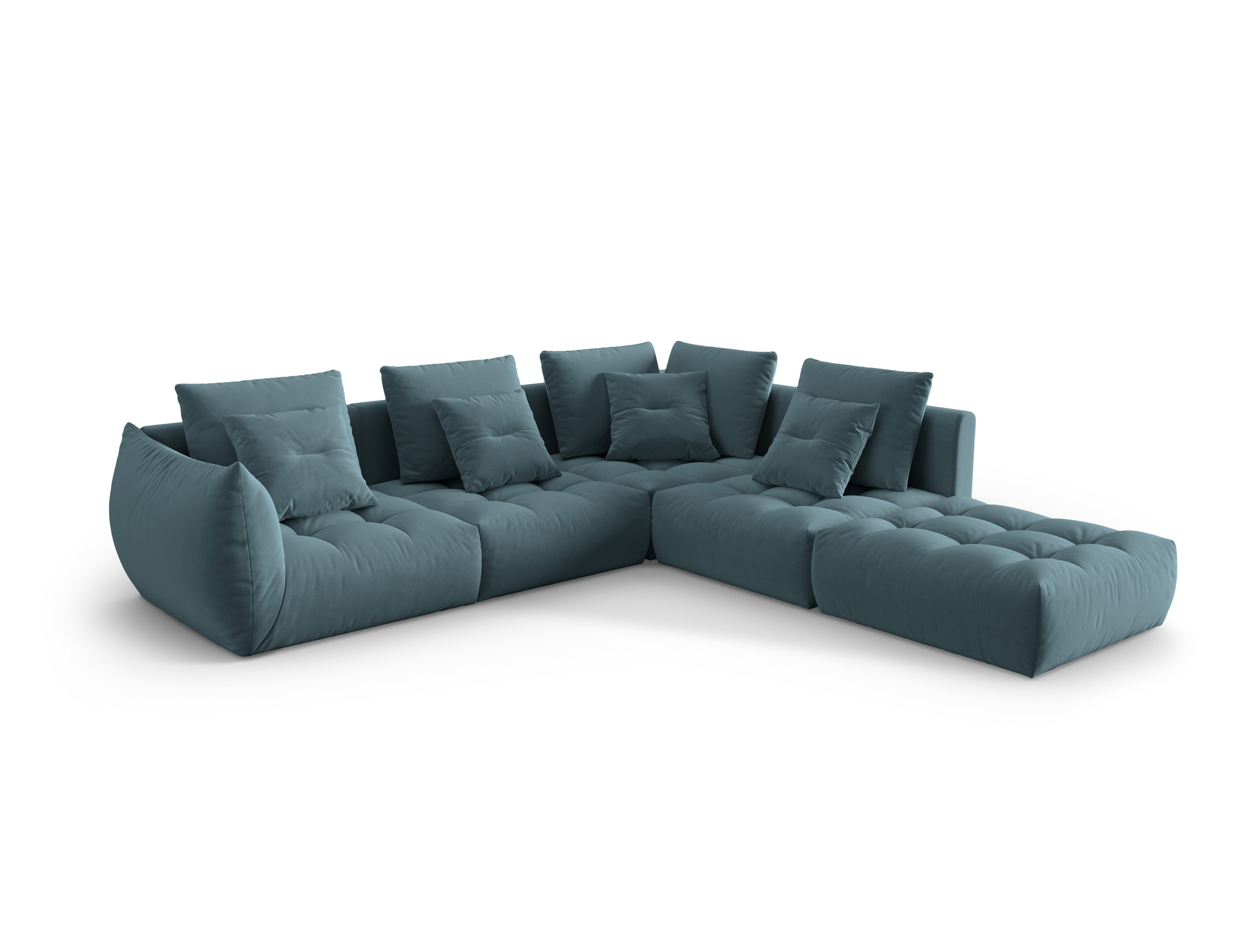 Bloom Ecksofa, 316x310 cm, Material: Samt