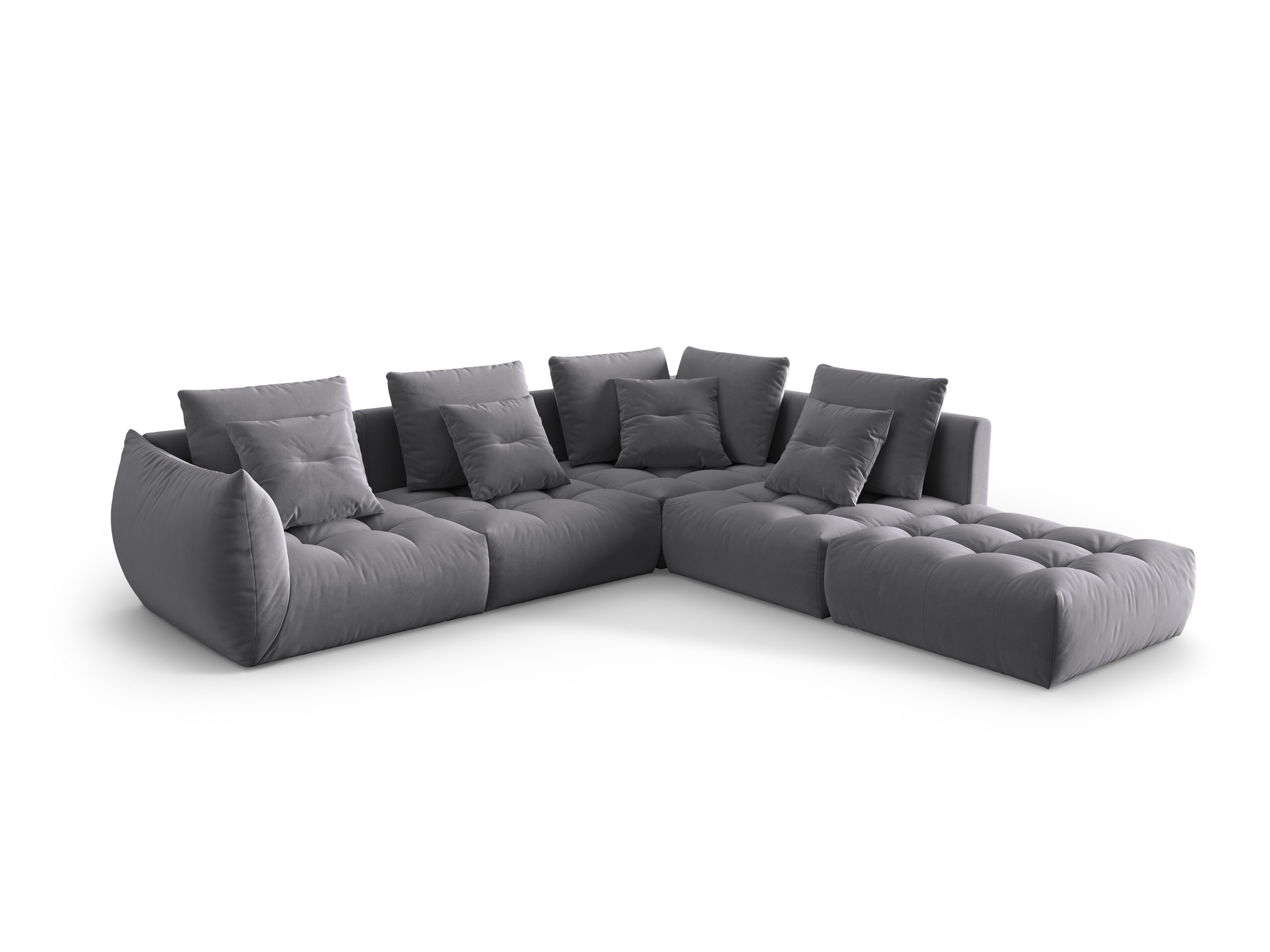 Bloom Ecksofa, 316x310 cm, Material: Samt