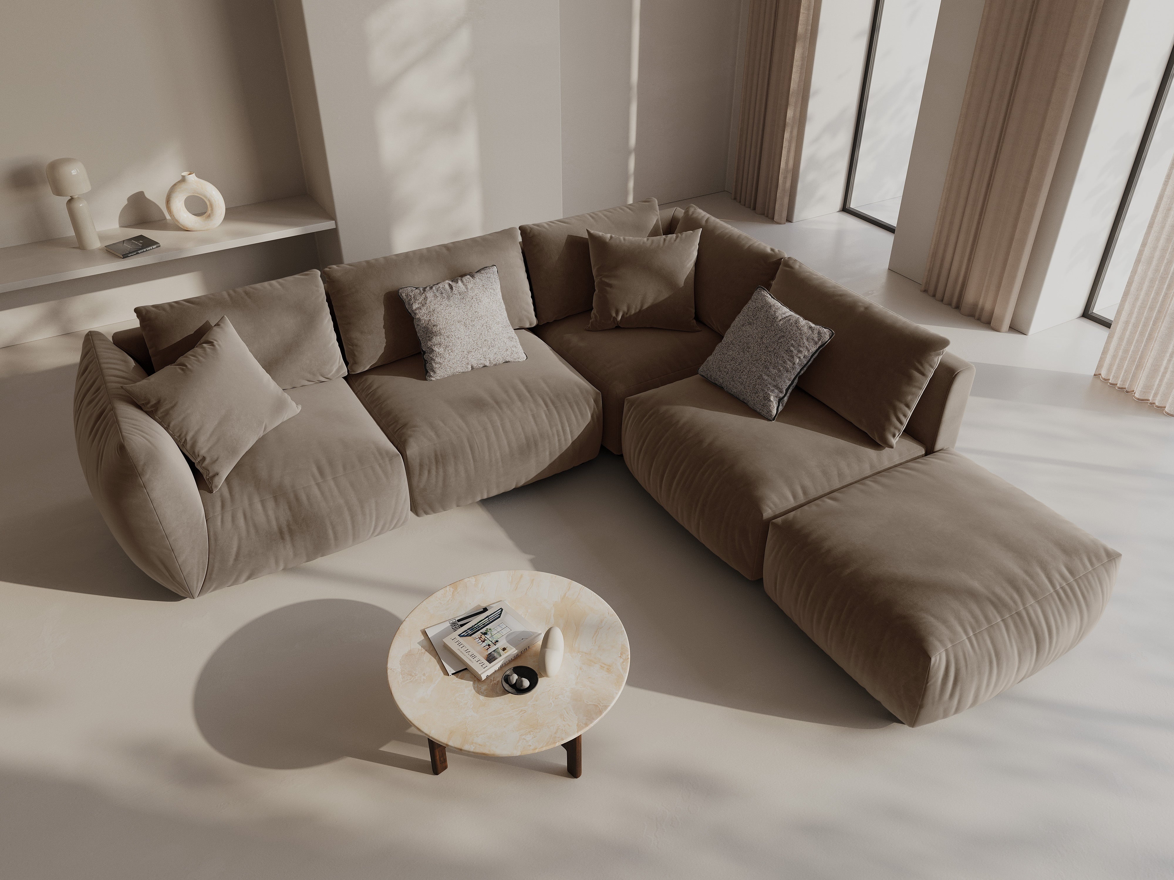 Ecksofa Chris 295x290cm, Material: Samt