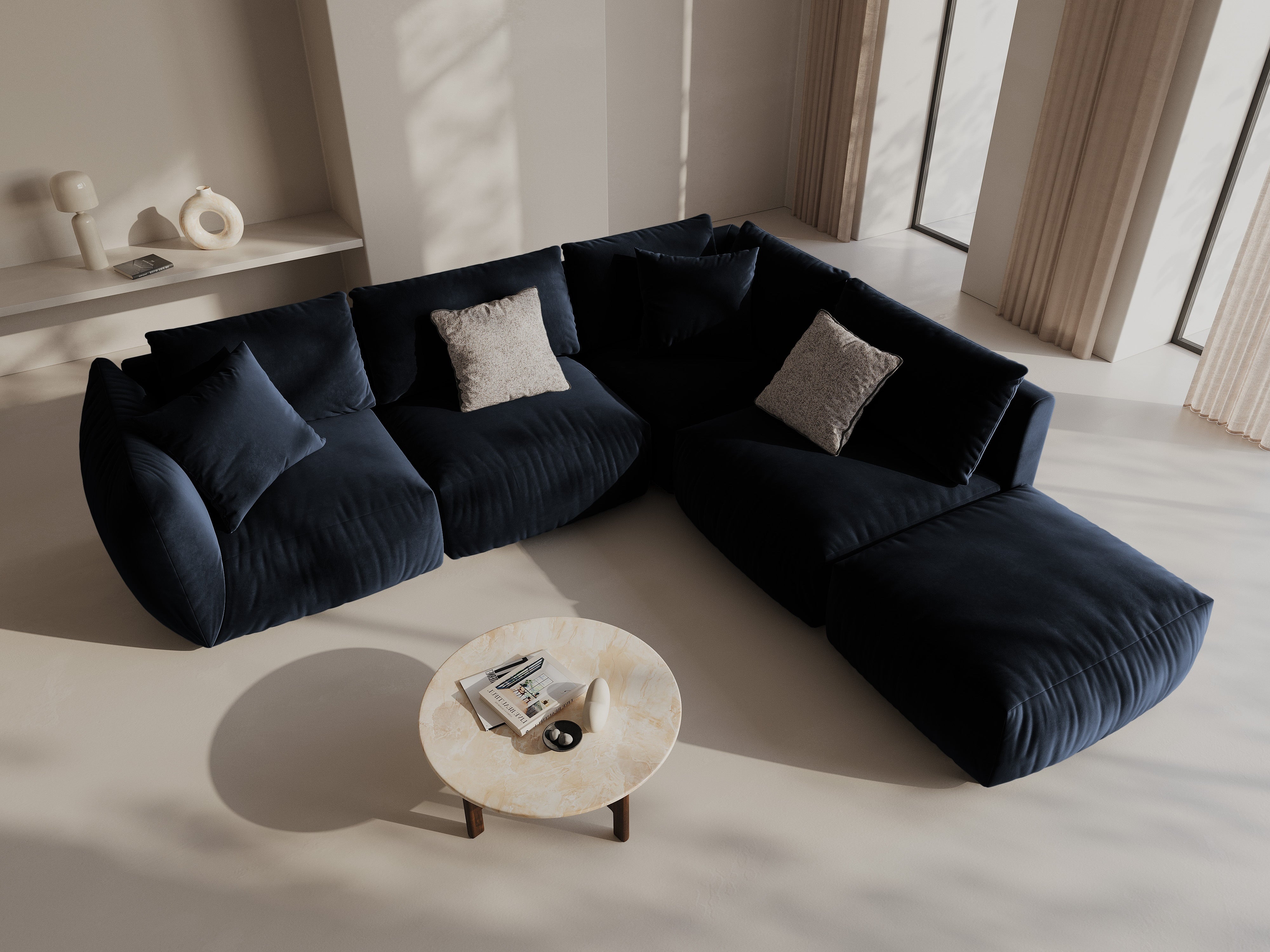 Ecksofa Chris 295x290cm, Material: Samt