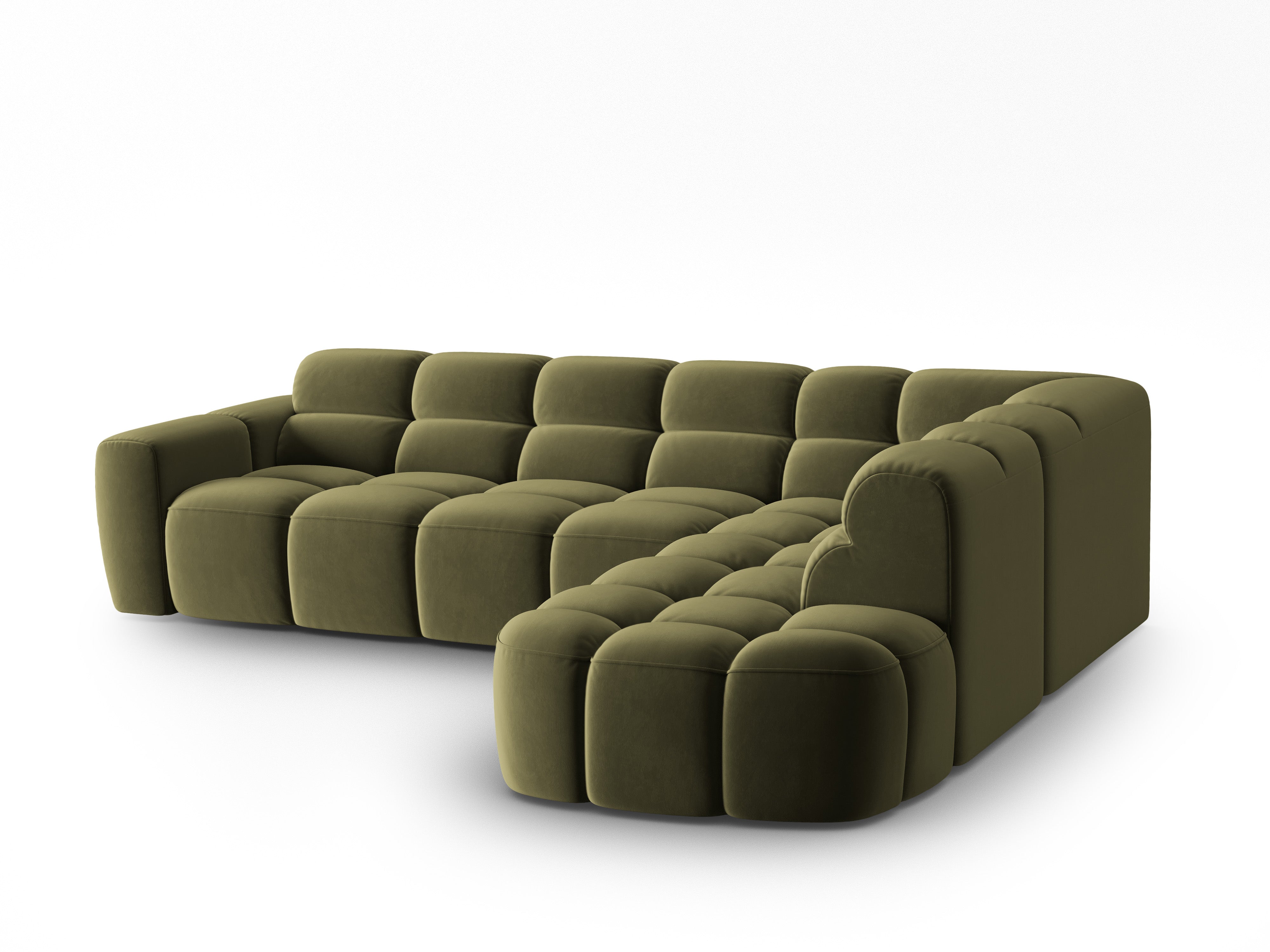 Ecksofa Lisa 293x234cm, Material: Samt
