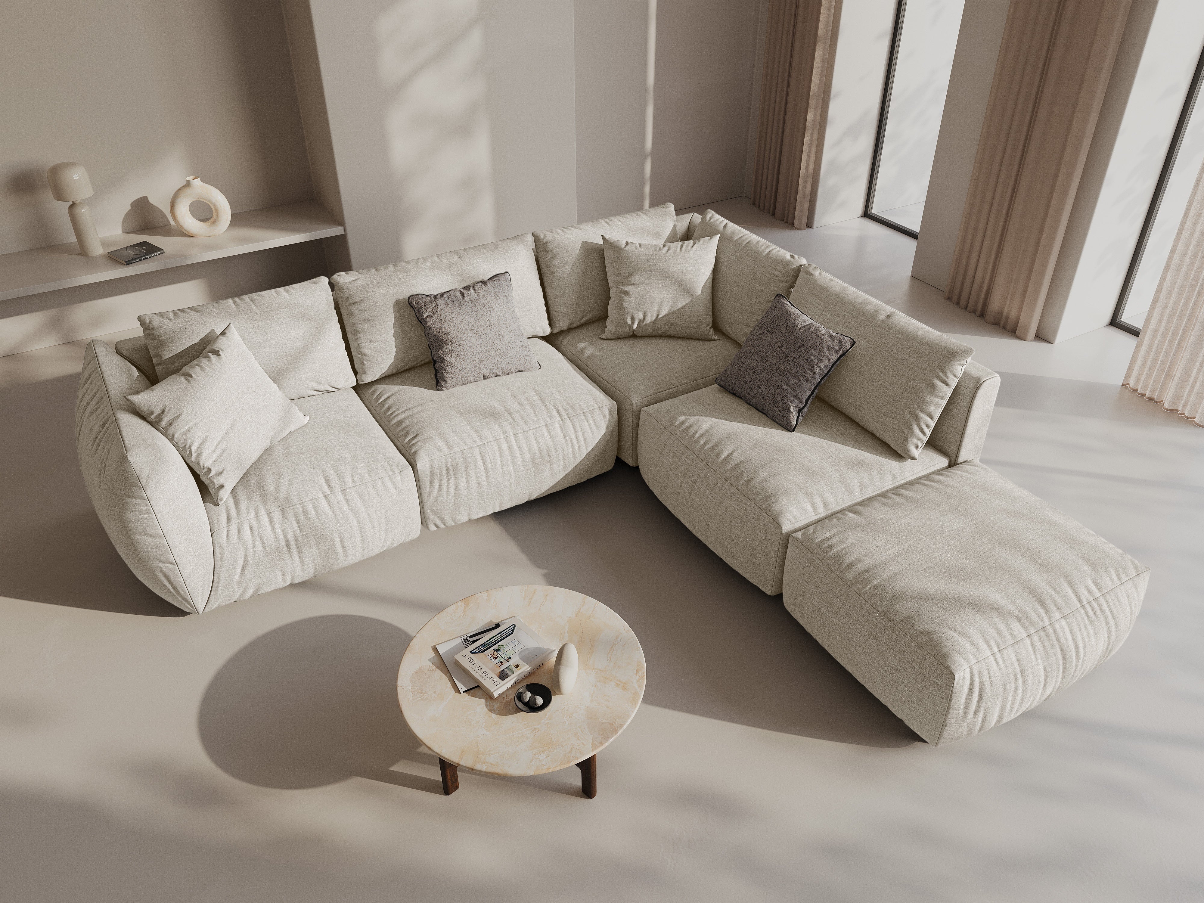 Ecksofa Chris 295x290cm, Material: Strukturstoff