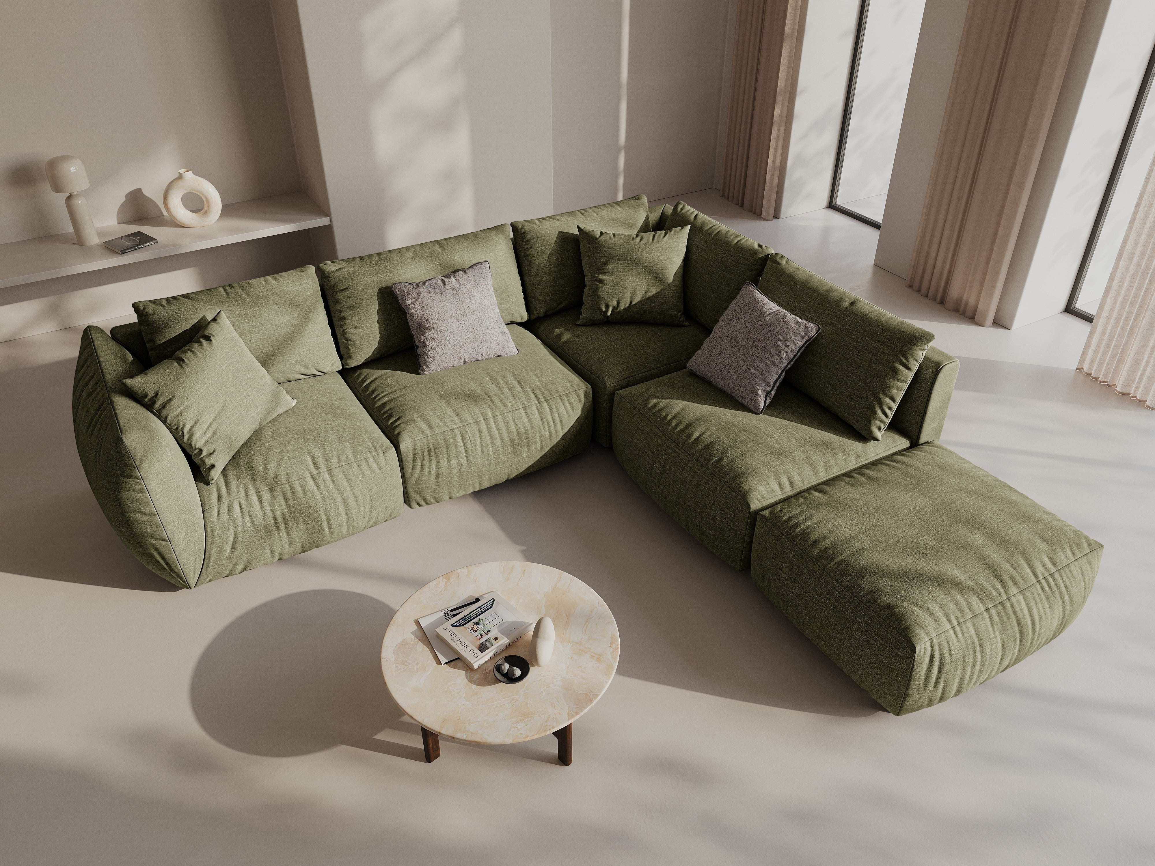 Ecksofa Chris 295x290cm, Material: Strukturstoff