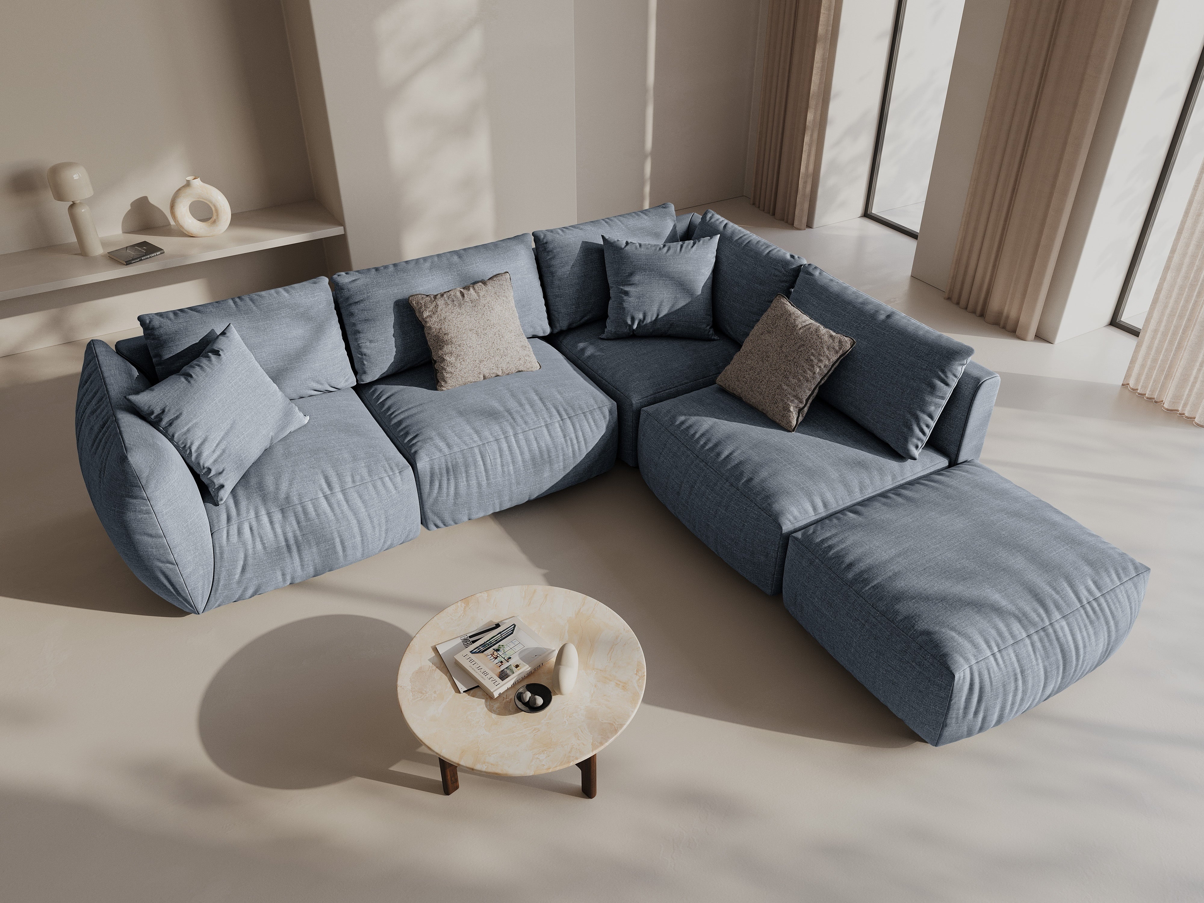 Ecksofa Chris 295x290cm, Material: Strukturstoff