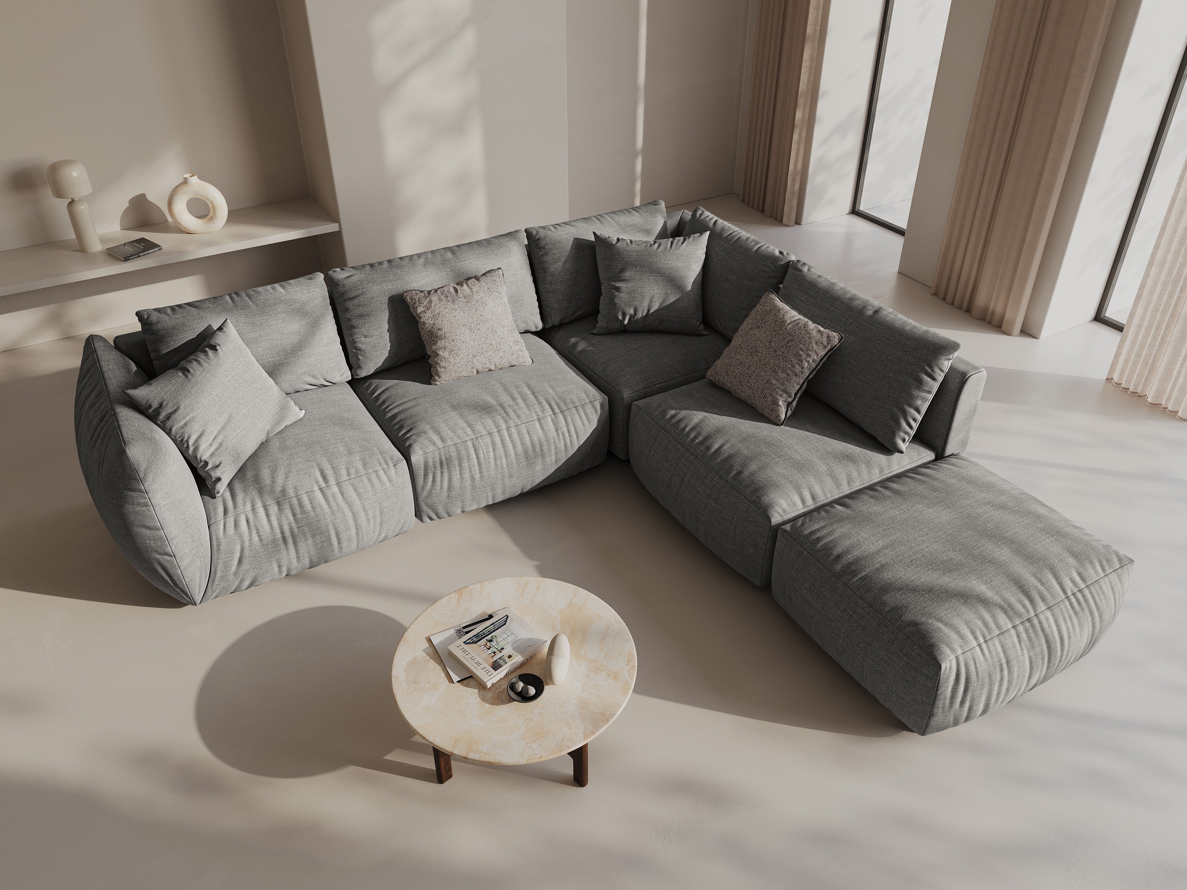 Ecksofa Chris 295x290cm, Material: Strukturstoff