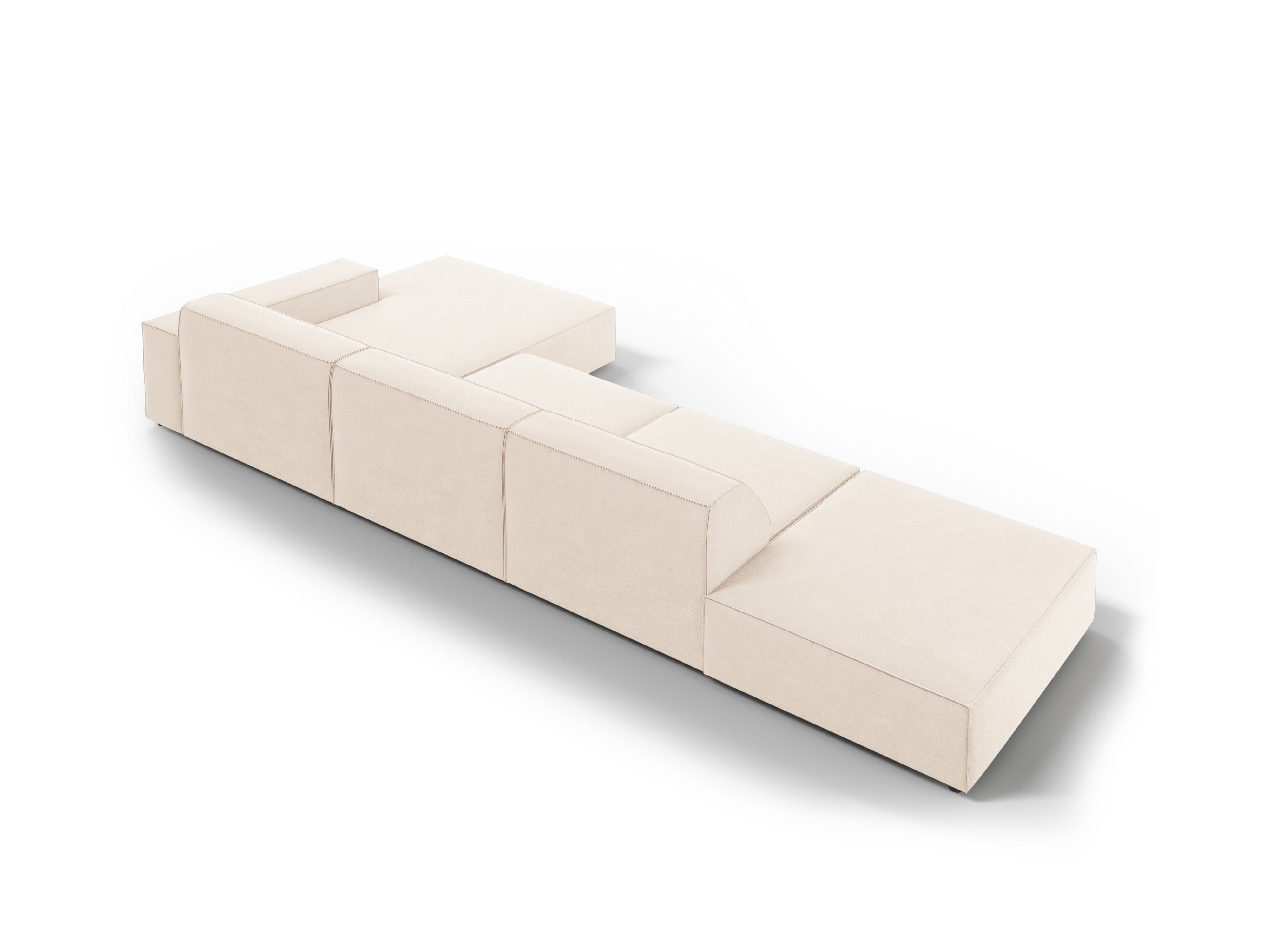 Ecksofa Jodie 341x166cm, Material: Samt