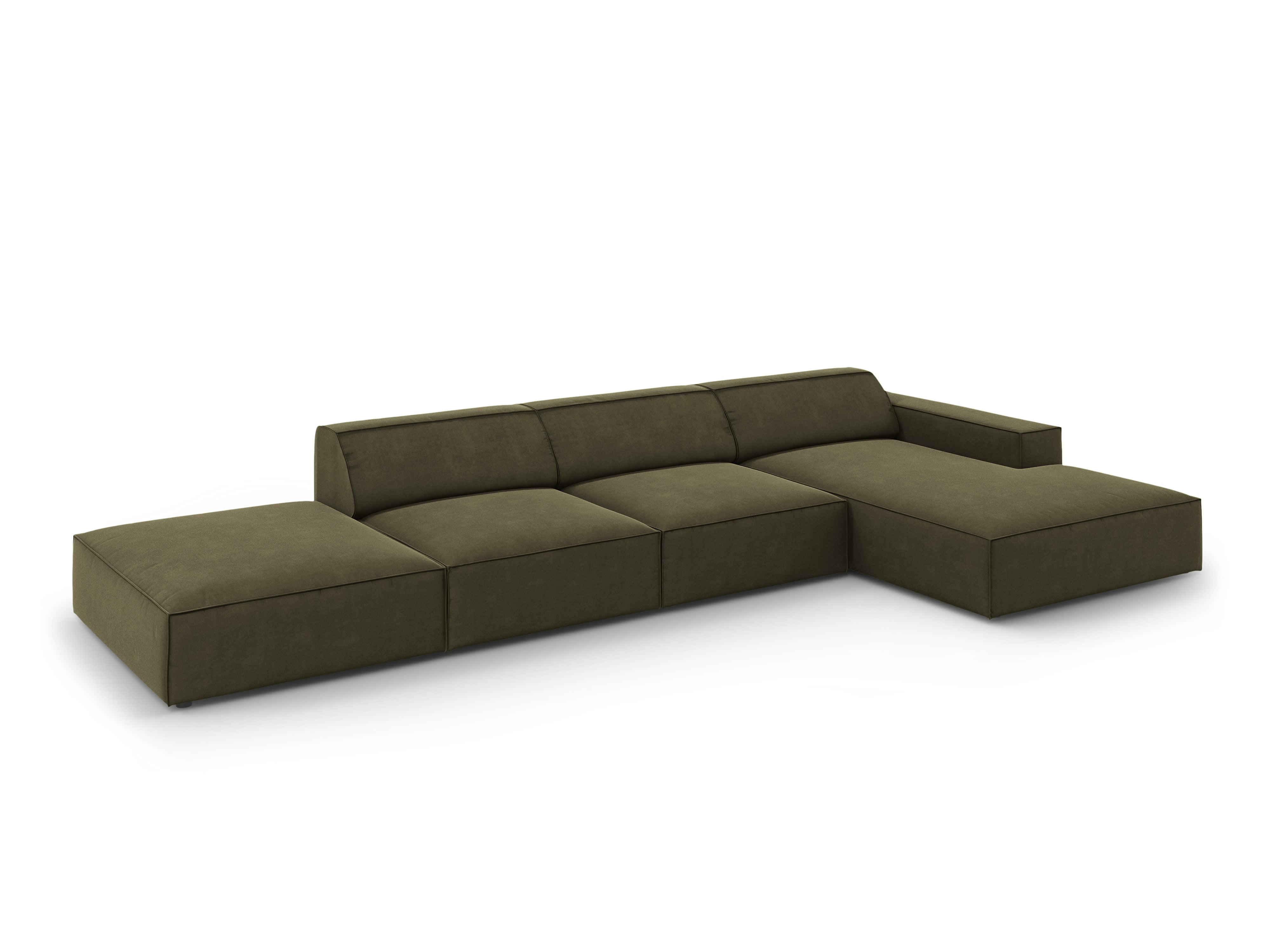 Ecksofa Jodie 341x166cm, Material: Samt