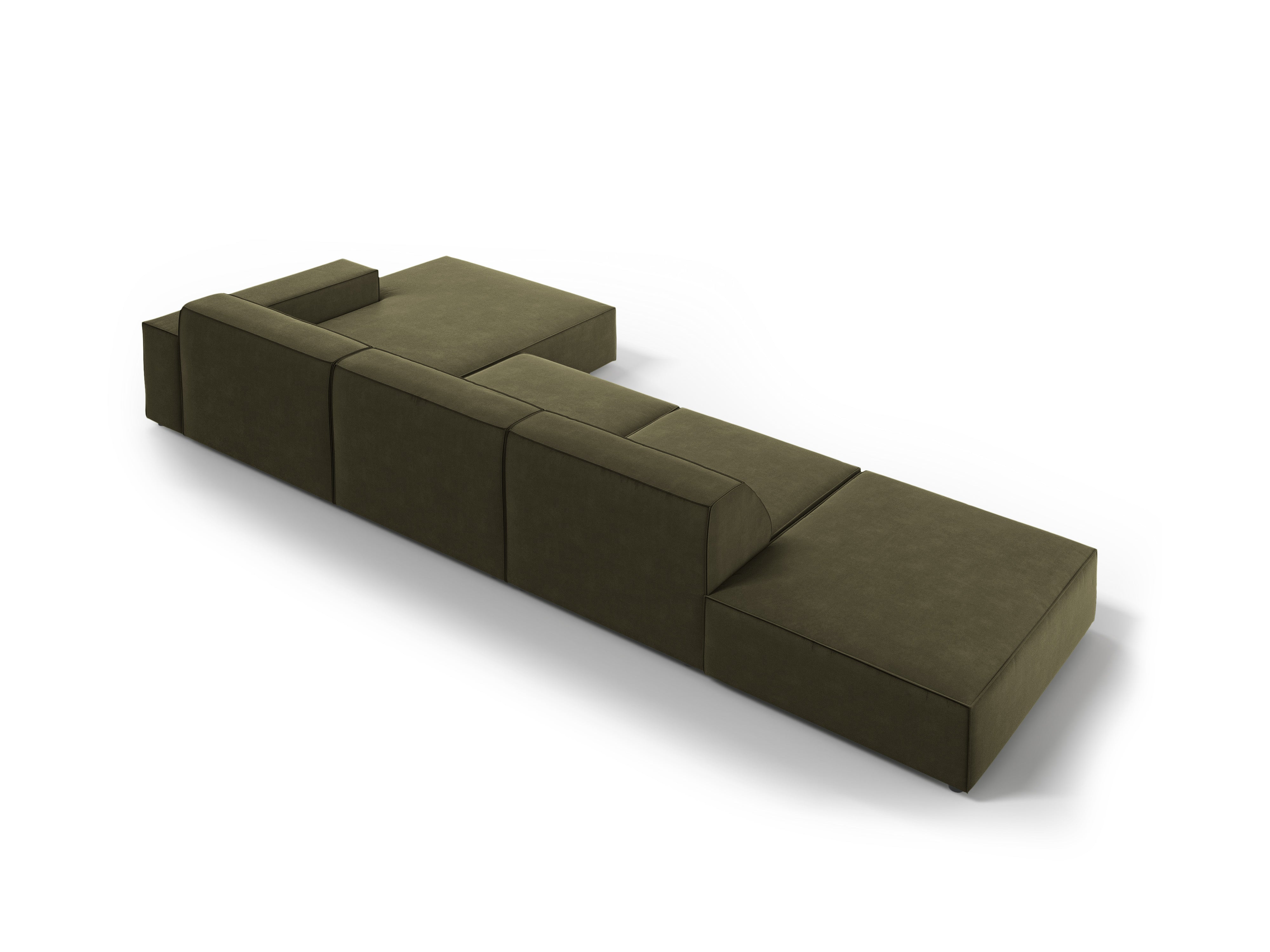 Ecksofa Jodie 341x166cm, Material: Samt