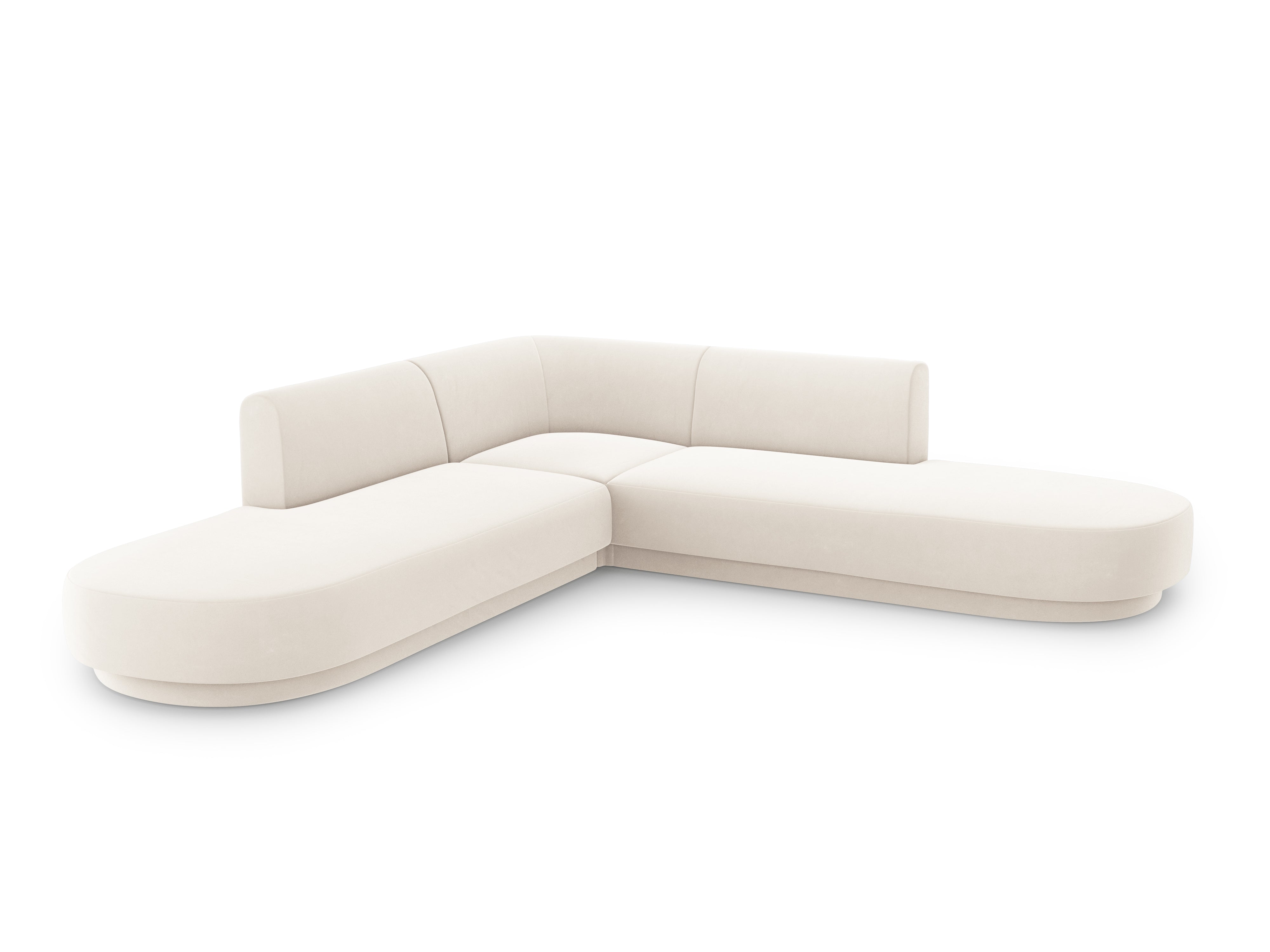 Ecksofa Miley abgerundet, 248x248cm, Material: Samt