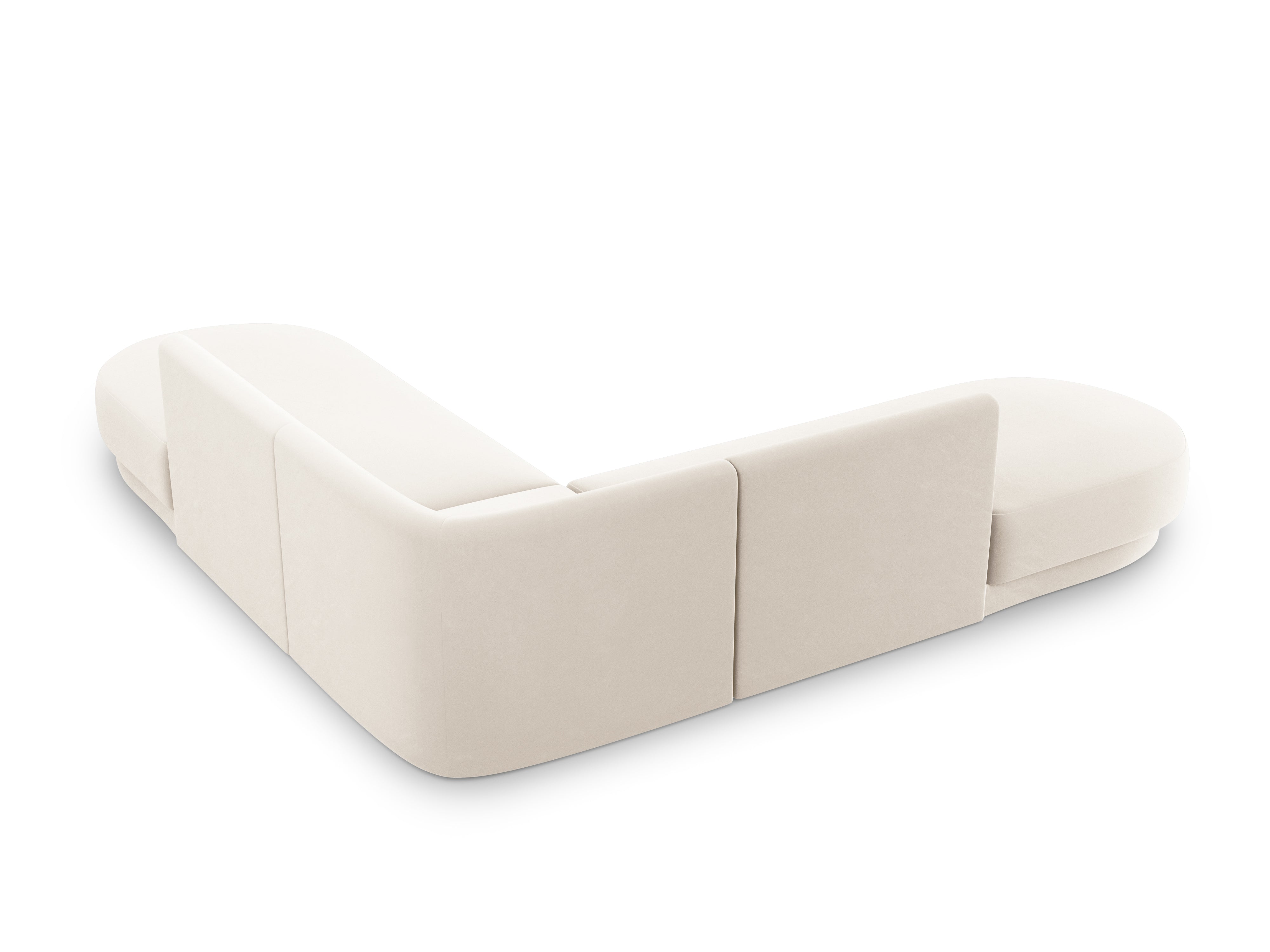 Ecksofa Miley abgerundet, 248x248cm, Material: Samt