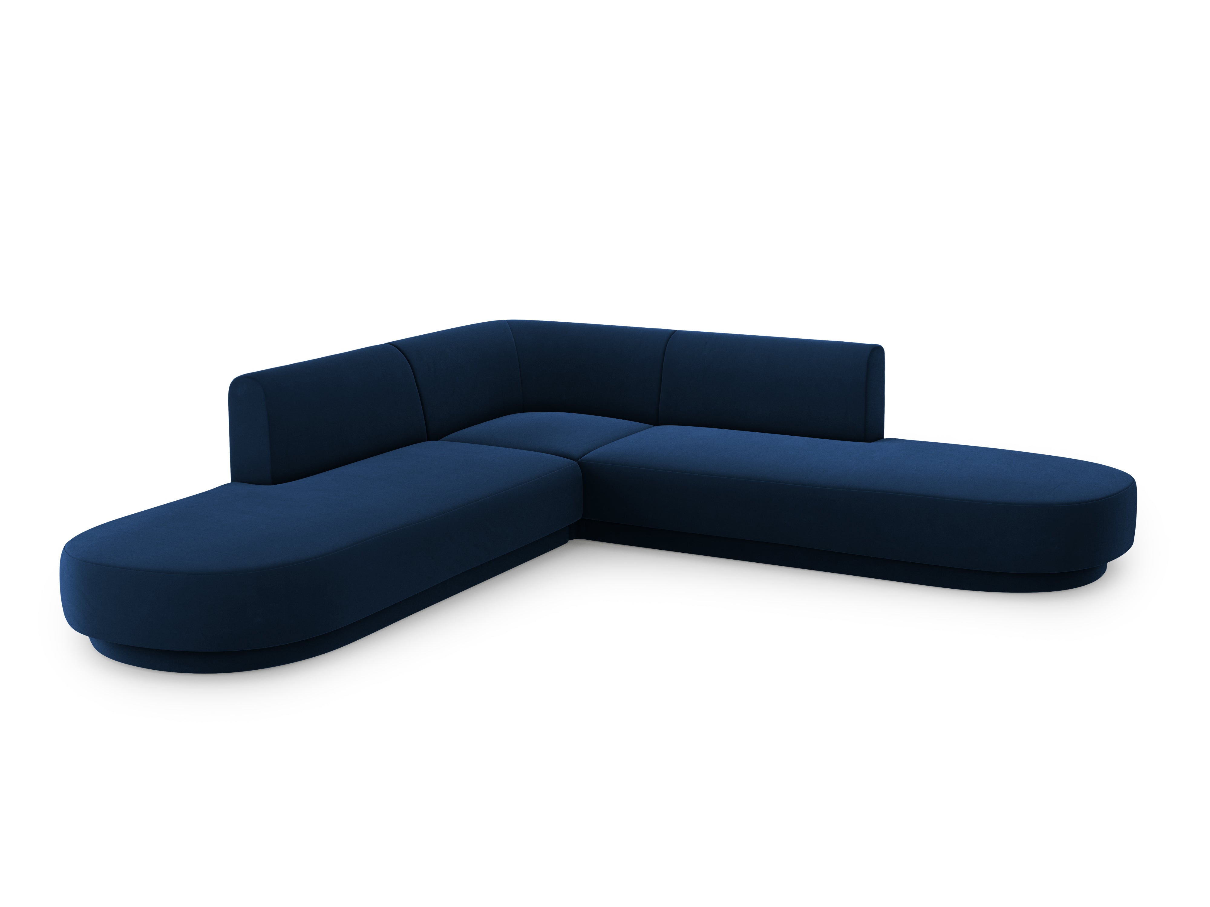 Ecksofa Miley abgerundet, 248x248cm, Material: Samt