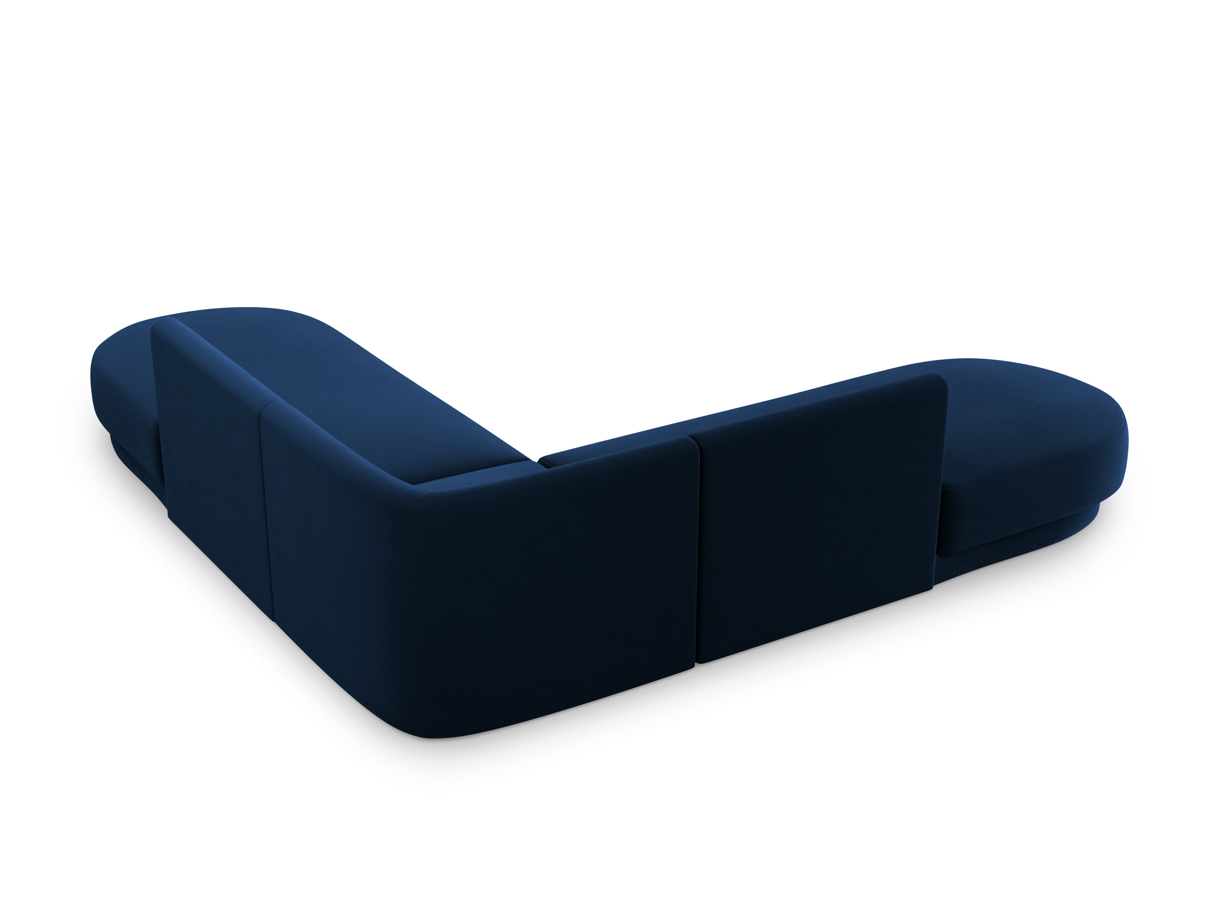 Ecksofa Miley abgerundet, 248x248cm, Material: Samt