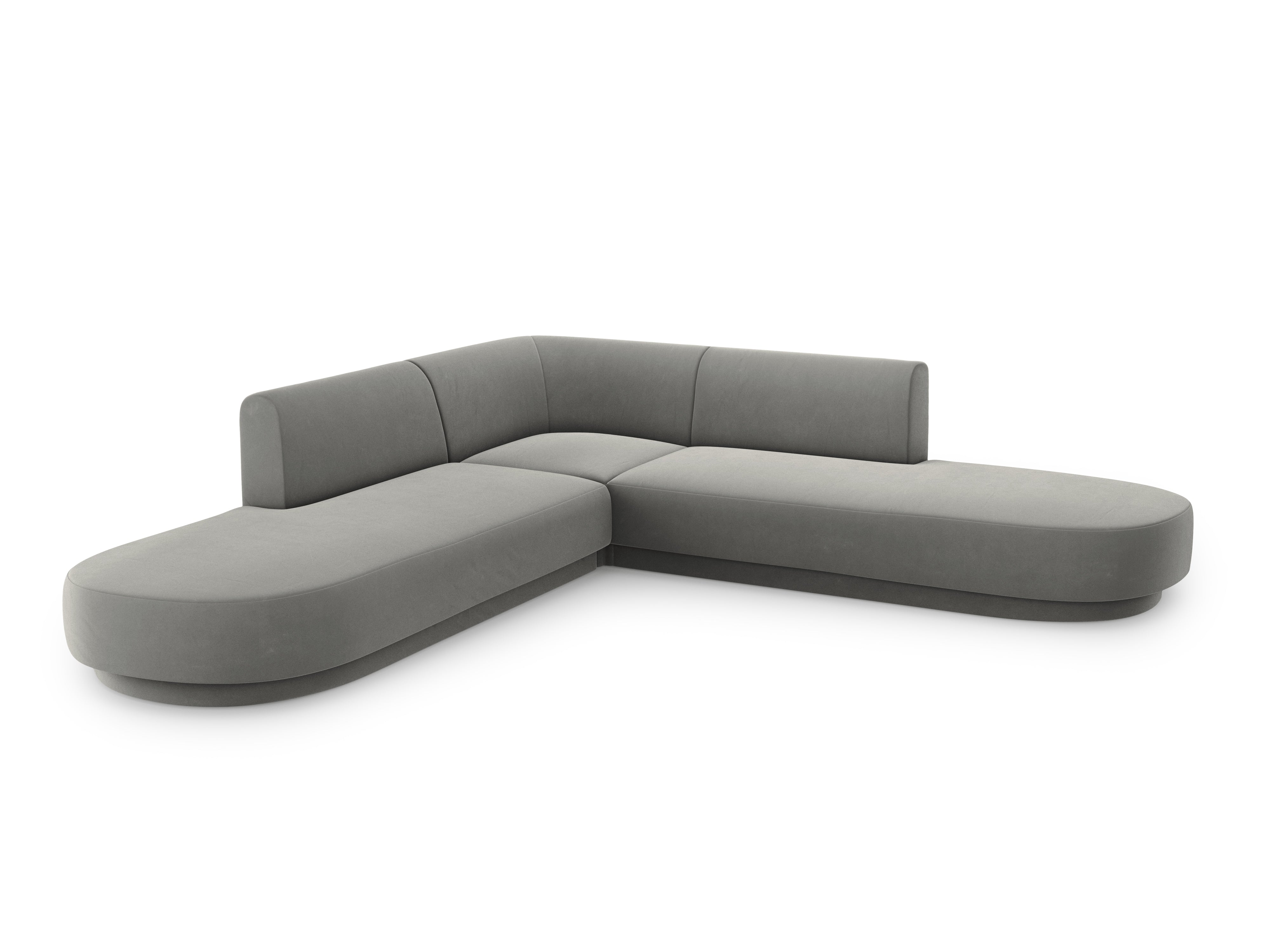 Ecksofa Miley abgerundet, 248x248cm, Material: Samt