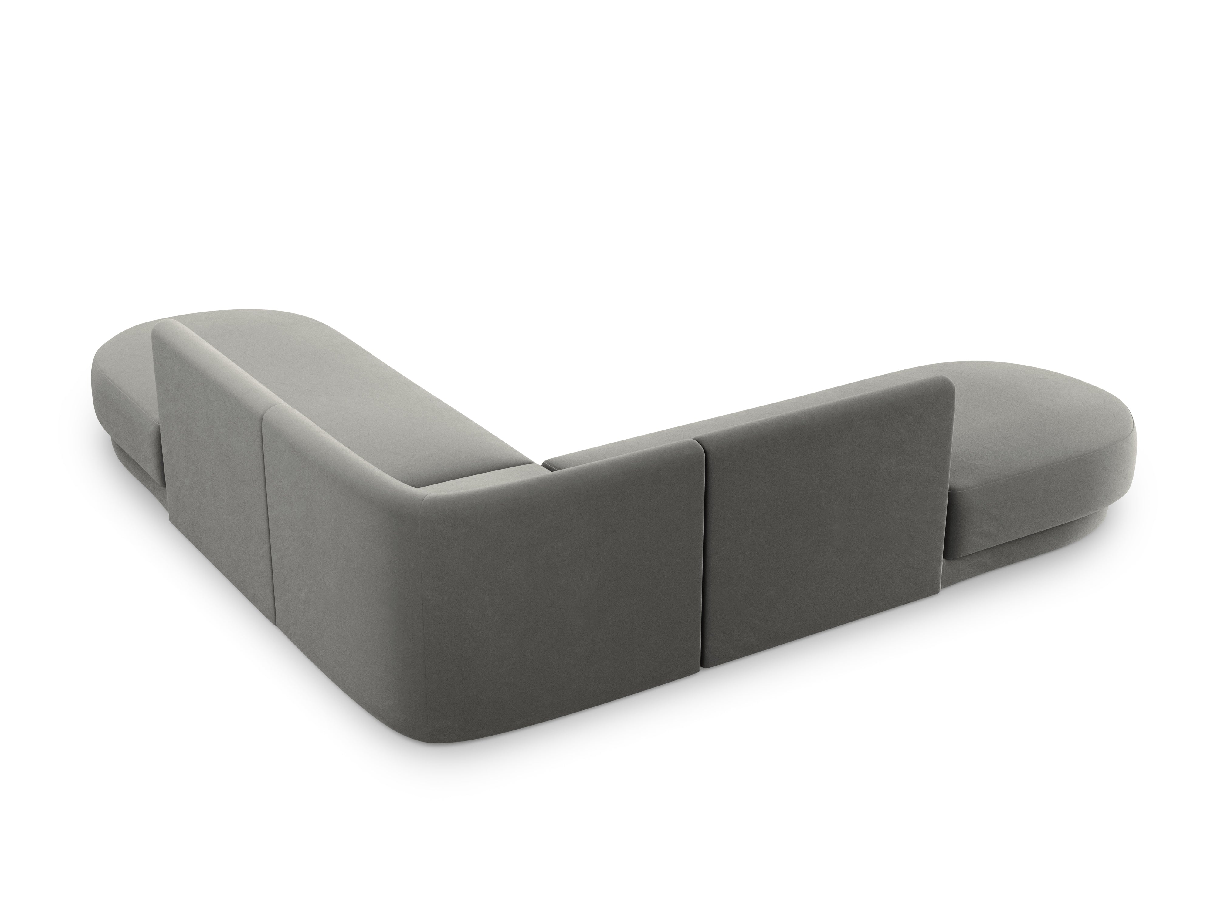 Ecksofa Miley abgerundet, 248x248cm, Material: Samt