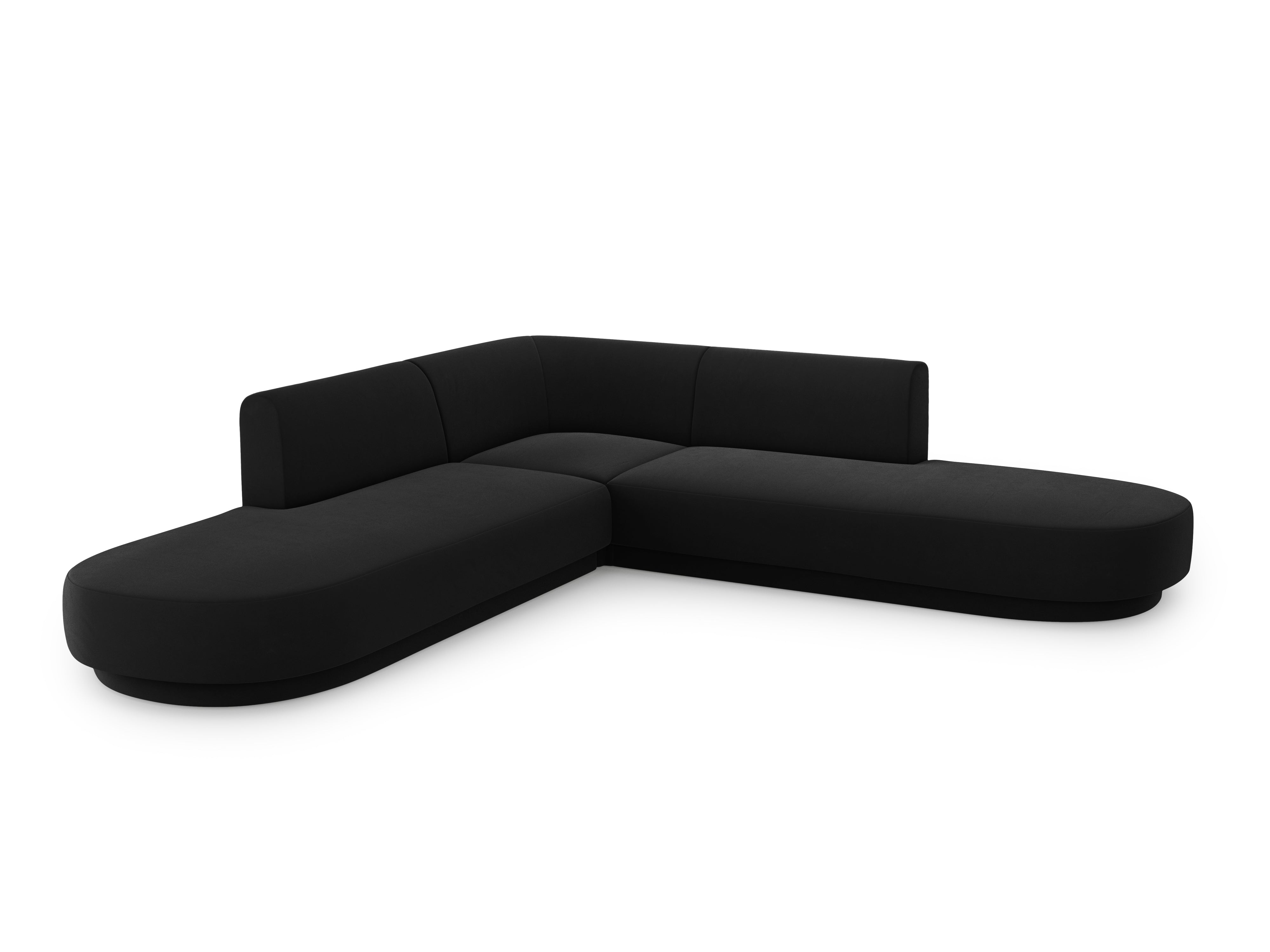 Ecksofa Miley abgerundet, 248x248cm, Material: Samt