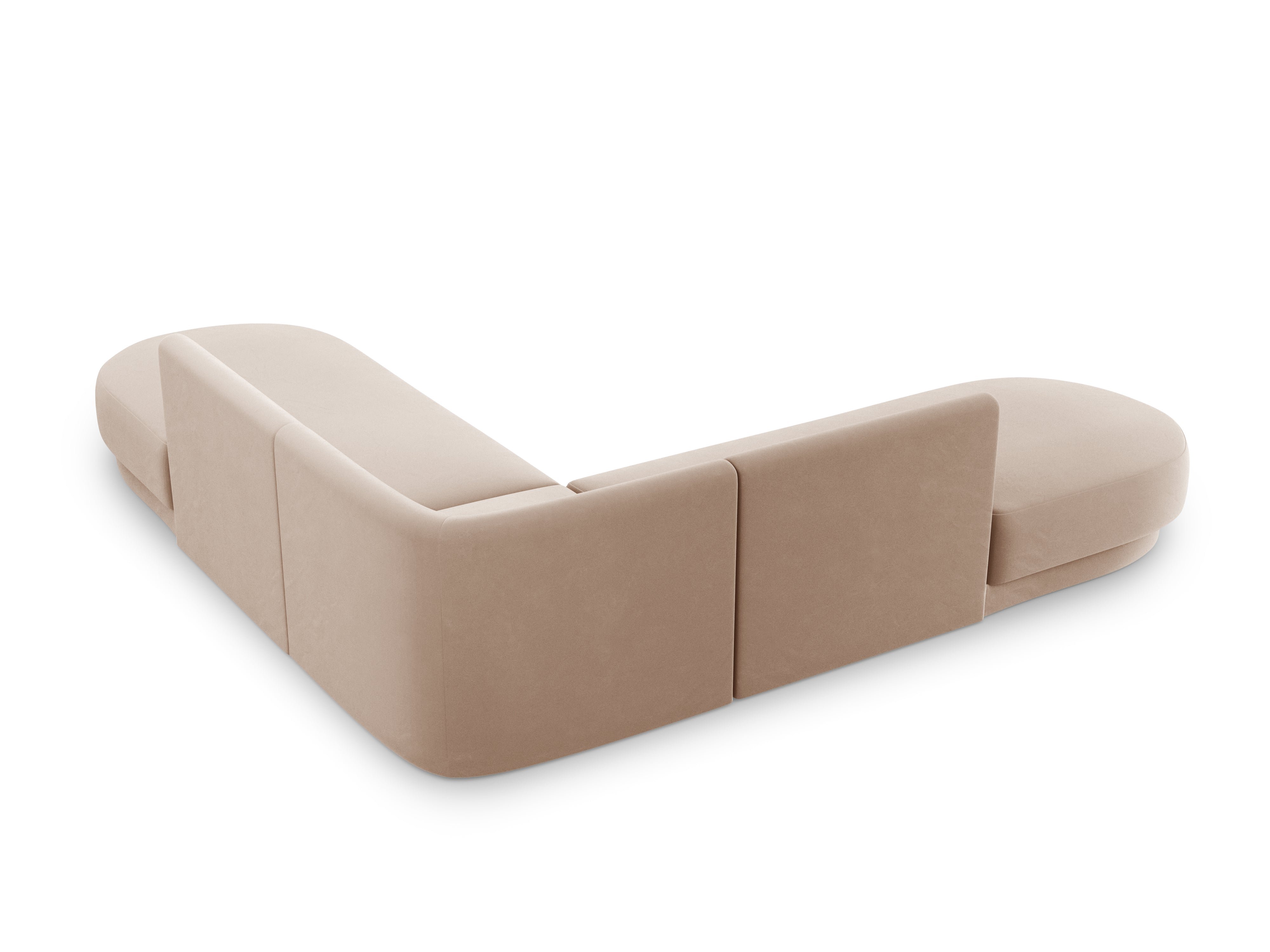 Ecksofa Miley abgerundet, 248x248cm, Material: Samt