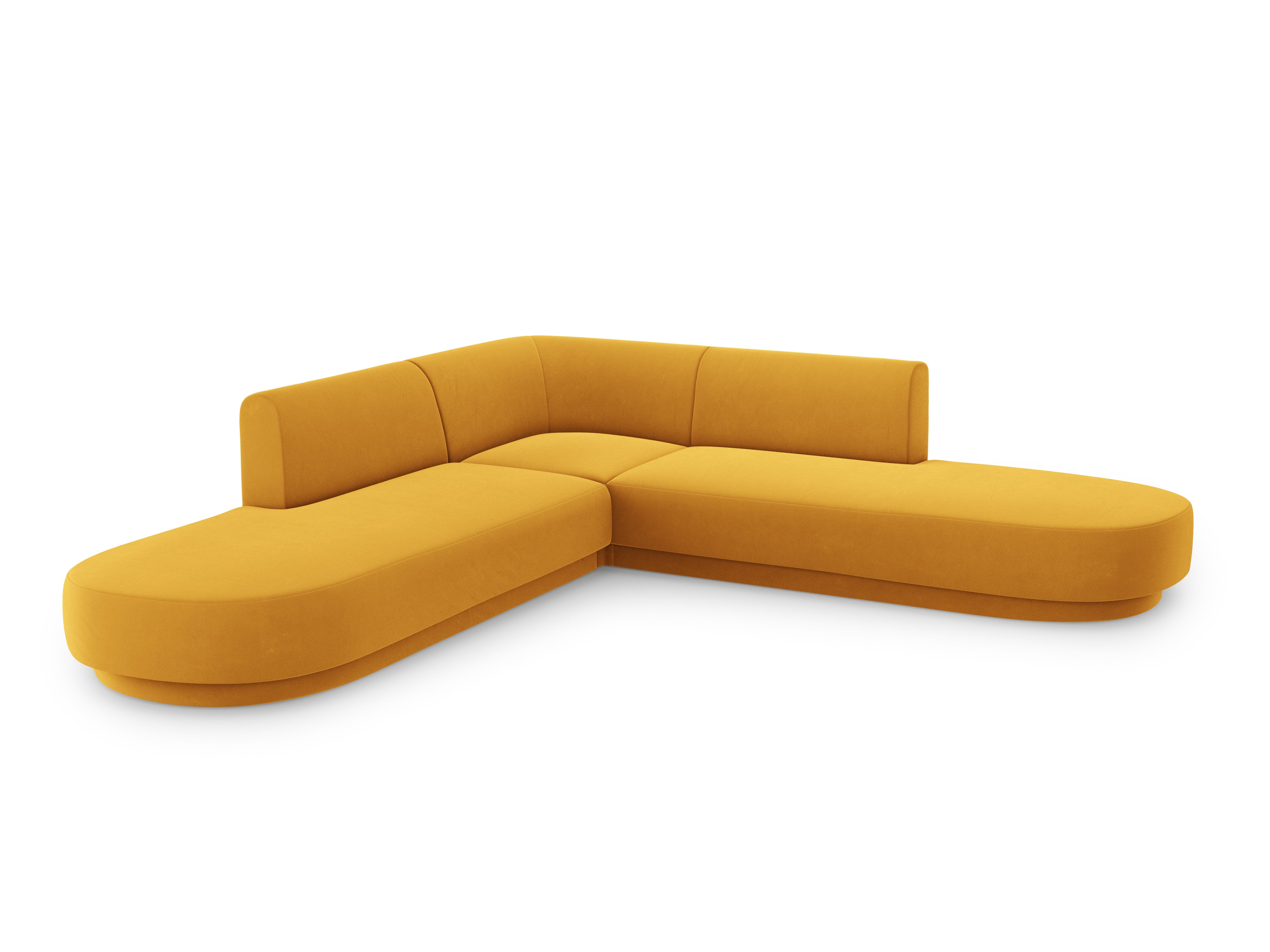 Ecksofa Miley abgerundet, 248x248cm, Material: Samt