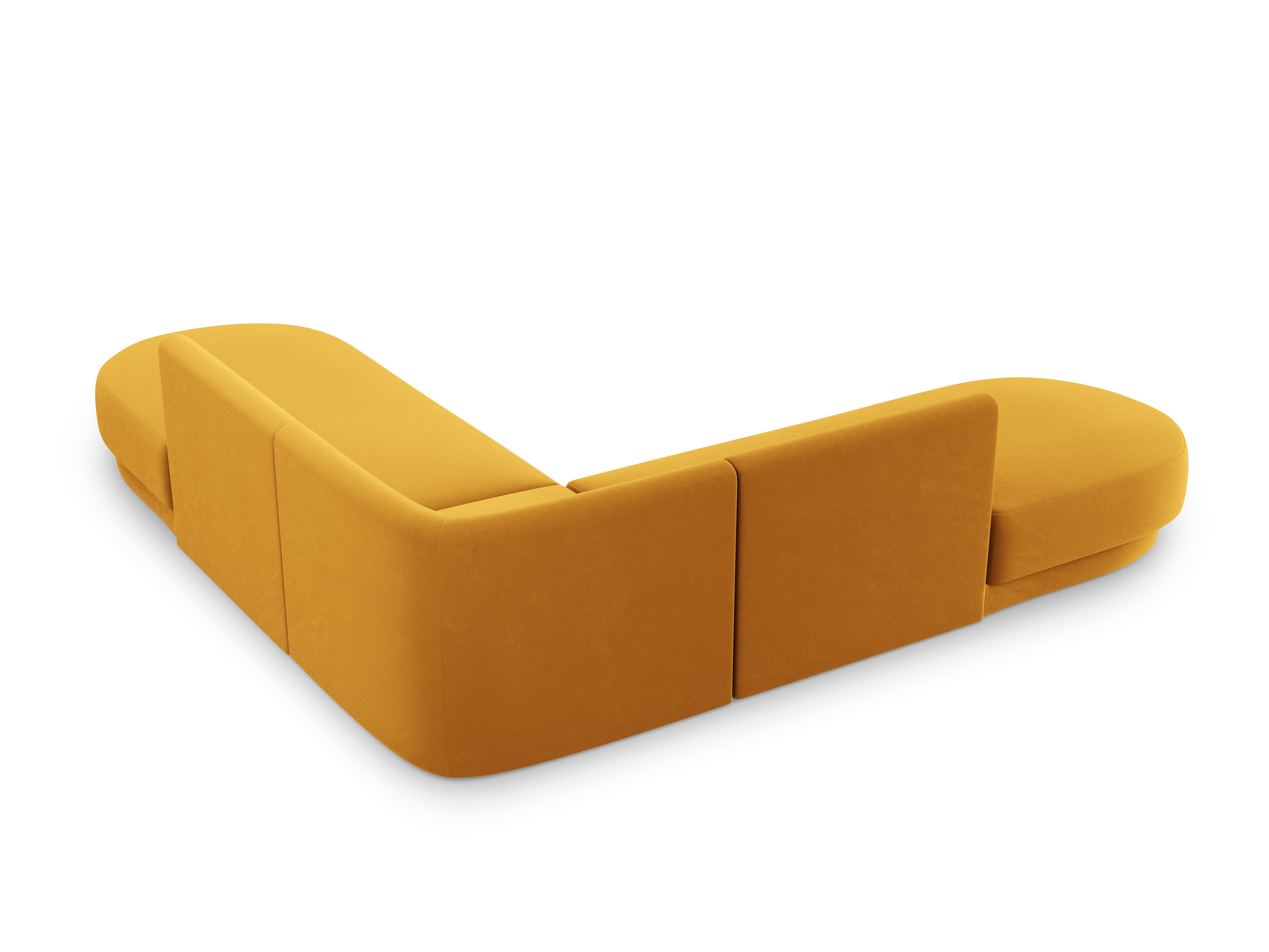 Ecksofa Miley abgerundet, 248x248cm, Material: Samt